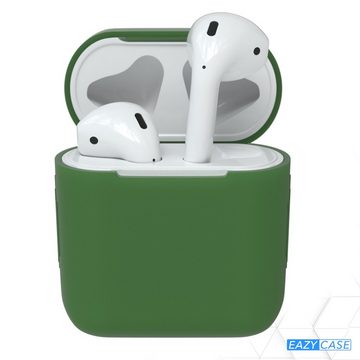 EAZY CASE Kopfhörer-Schutzhülle Silikon Hülle kompatibel mit Apple AirPods 1 & 2, Box Schutzhülle Fullcover Silikoncase Hülle Stoßfest Box Hülle Grün