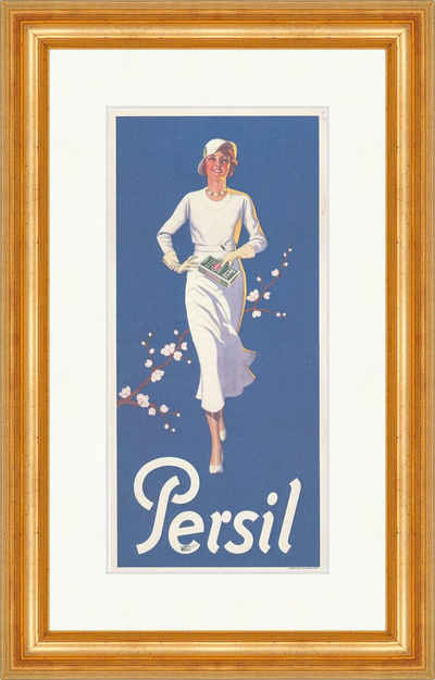 Kunstdruck Persil Waschmittel Hygiene Haushalt Werbung Pulver Plakatwelt 394 Ger, (1 St)