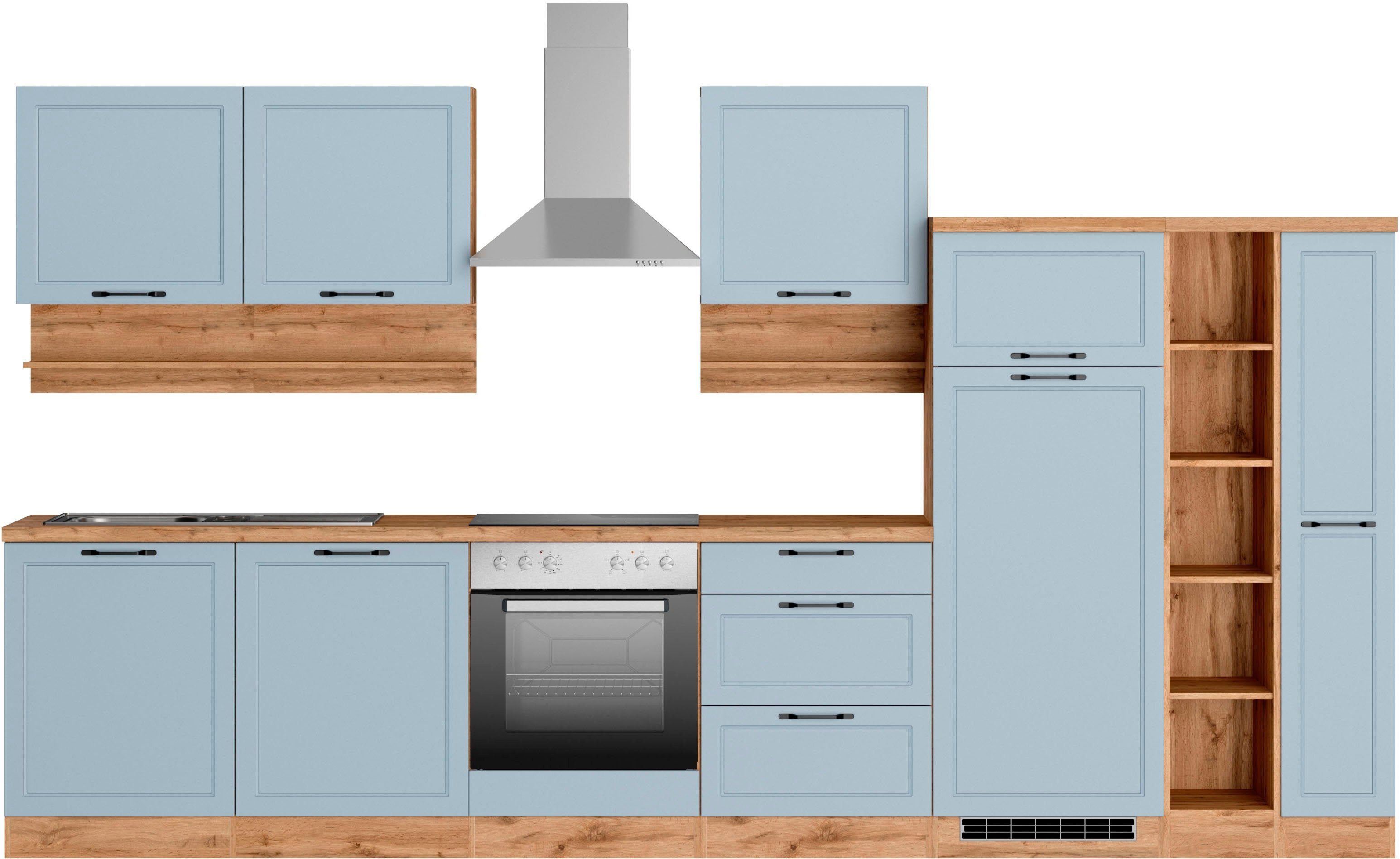 KOCHSTATION Küchenzeile KS-Lana, 360 cm breit, wahlweise mit oder ohne E-Geräte