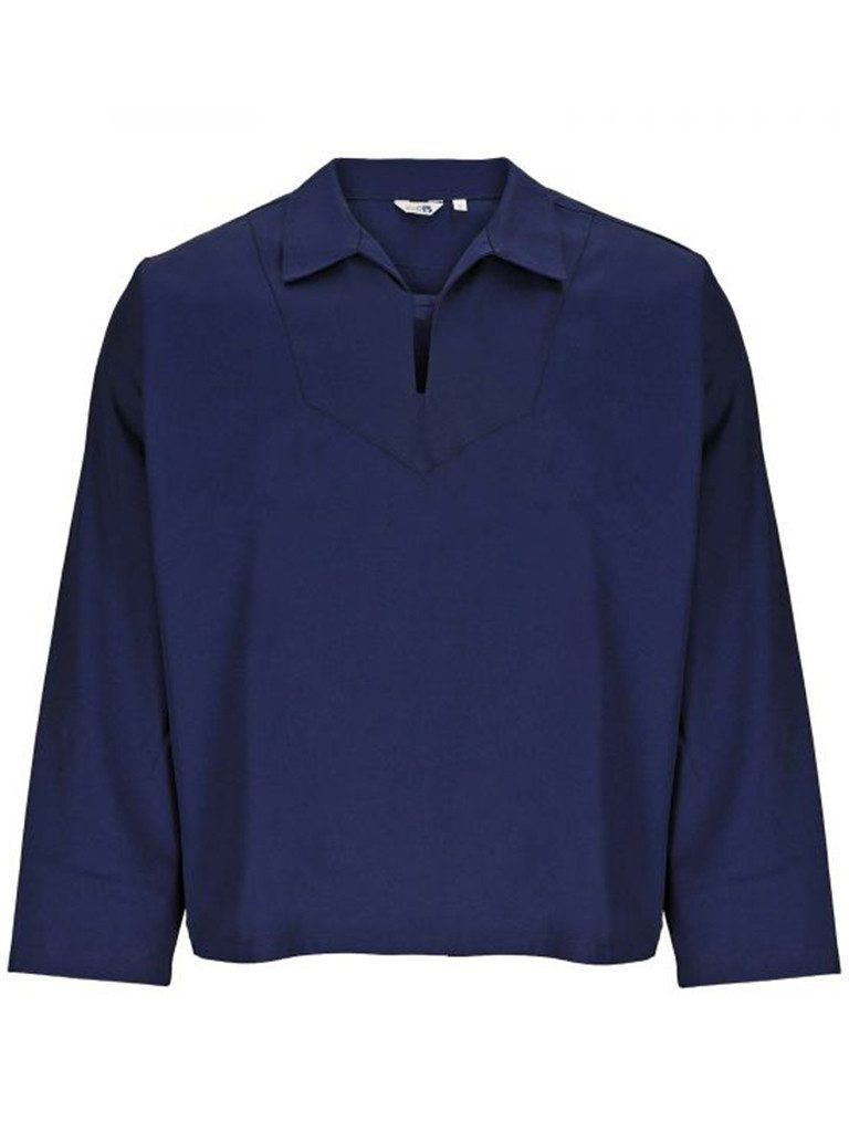 modAS Langarmhemd Herren Französisches Fischerhemd mit V-Ausschnitt - Robuste Qualität