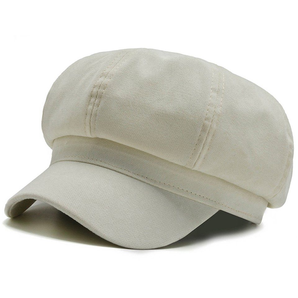 Blusmart Mehrzweck-Freizeit-Baskenmütze, Weiß Baskenmütze Hut, Modischer Tragbar