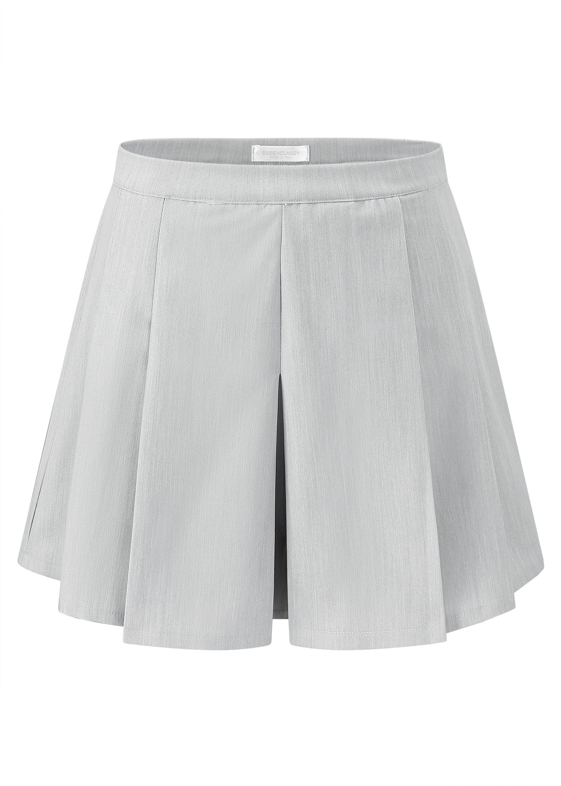 SASSYCLASSY A-Linien-Rock Kurzer Hosenrock Damen mit Falten elegant Faltenr günstig online kaufen