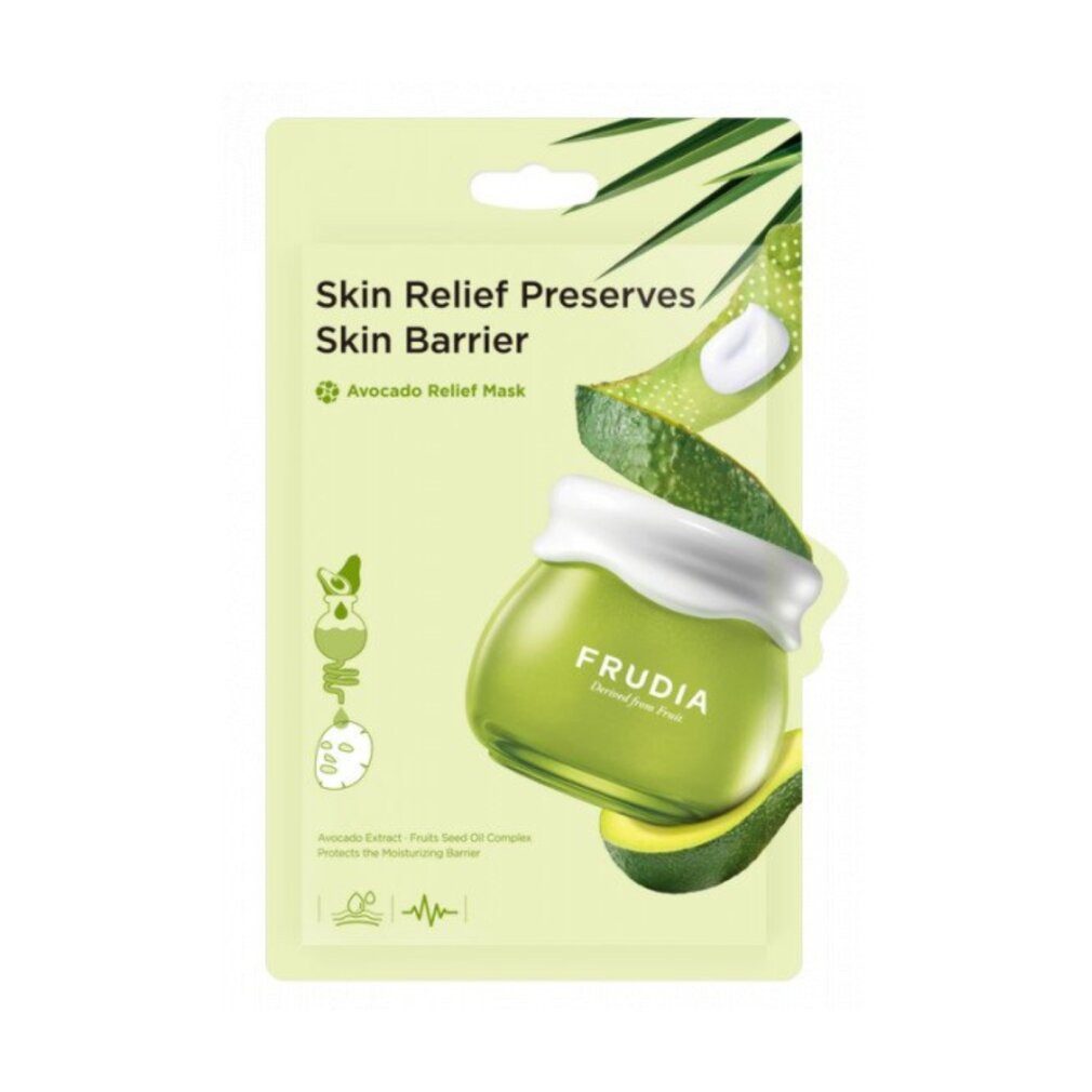 FRUDIA Körperpflegemittel, aus Obst, Avocado, Stressabbau, Tuchmaske, für Gesicht, 20 ml