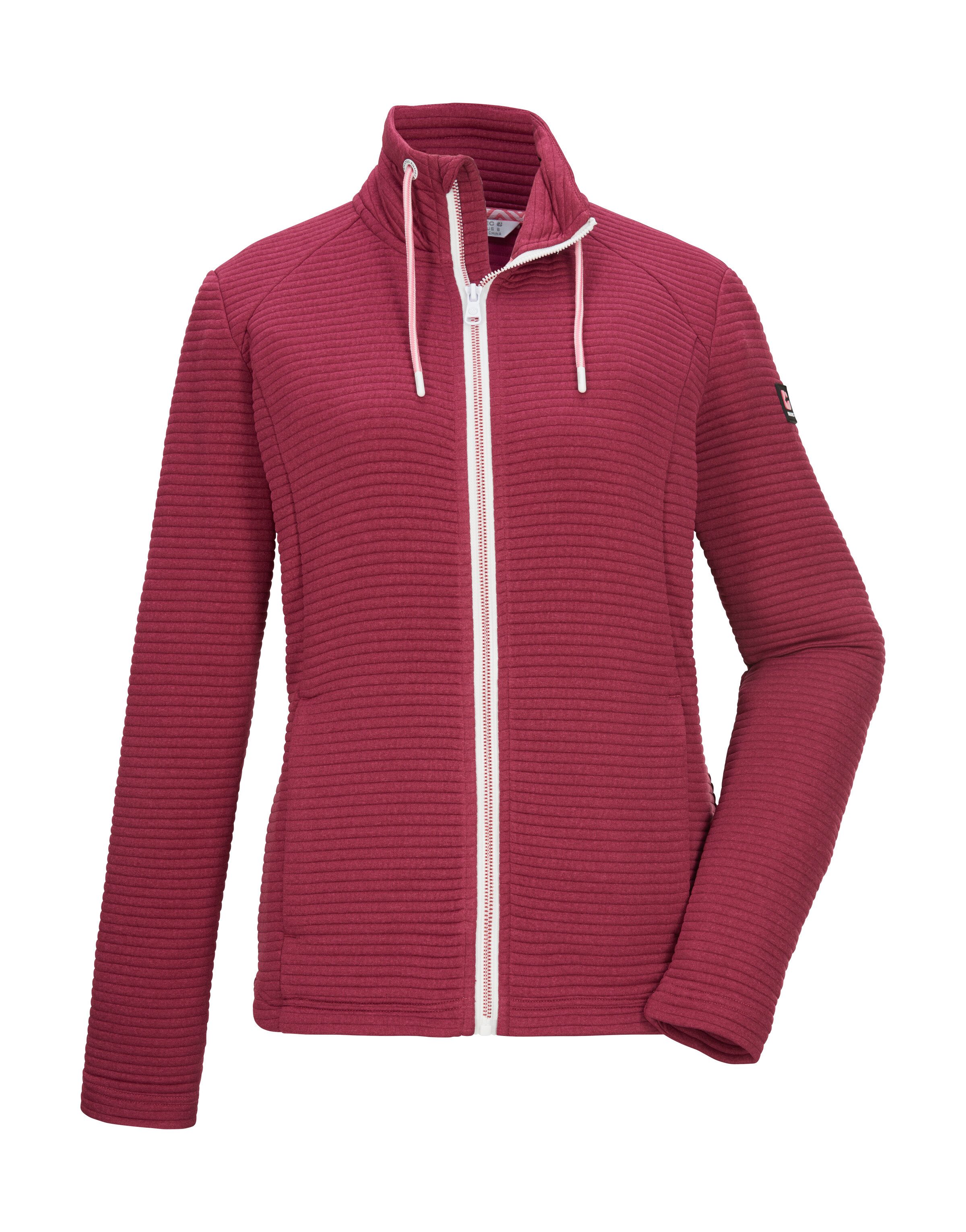 Killtec Strickjacke KOS 12 WMN FLX JCKT Elastische Damenjacke, gestreift, mit Kinnschutz und Taschen