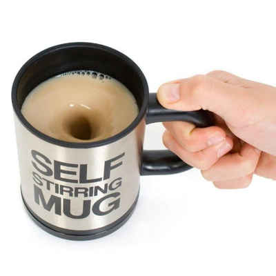 MAVURA Tasse Selbstrührende Tasse Selbstumrührender Edelstahl Becher Kaffeebecher Kaffeetasse Thermosbecher