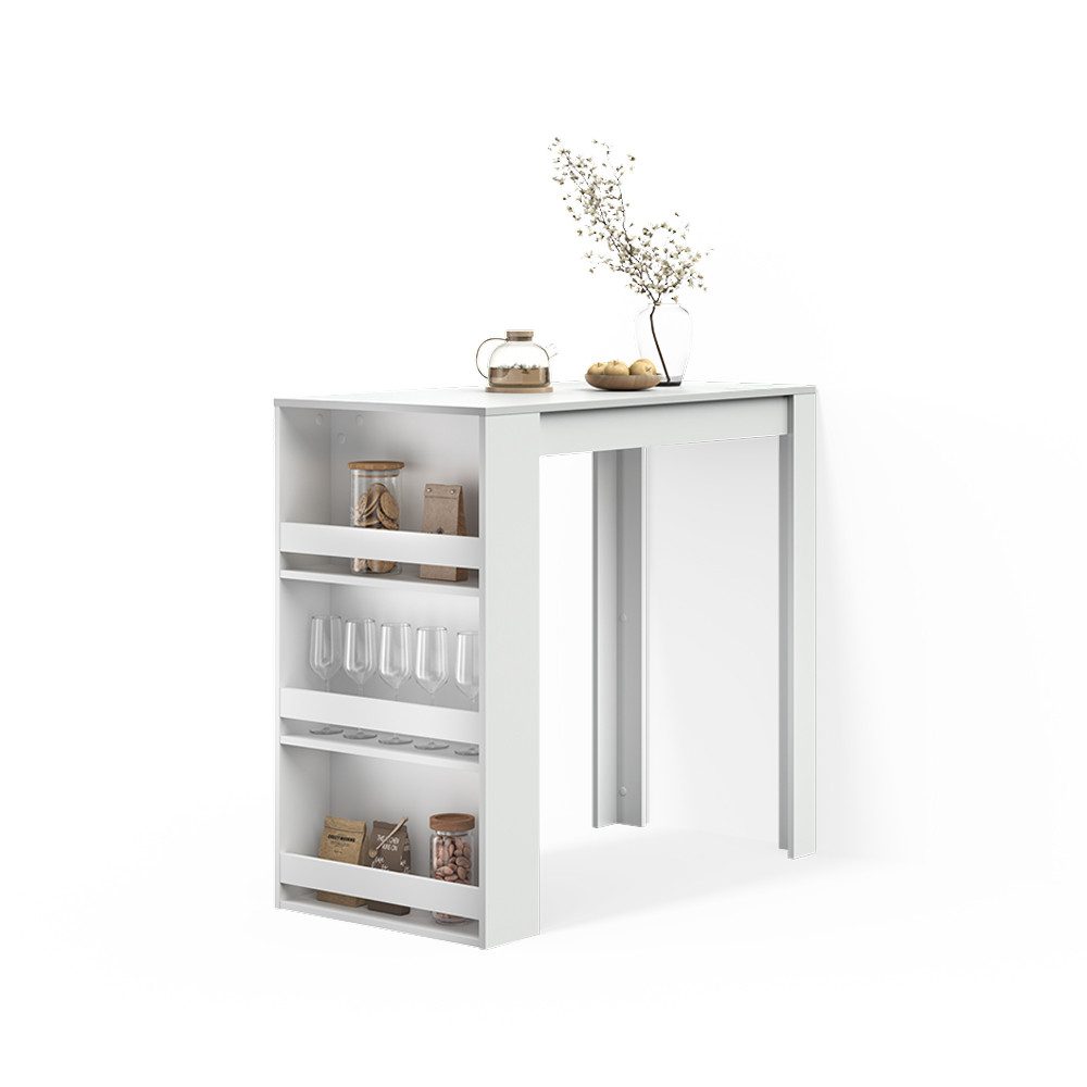 Livinity® Bartisch Regusa, Weiß, 57 x 117 cm (1-St)