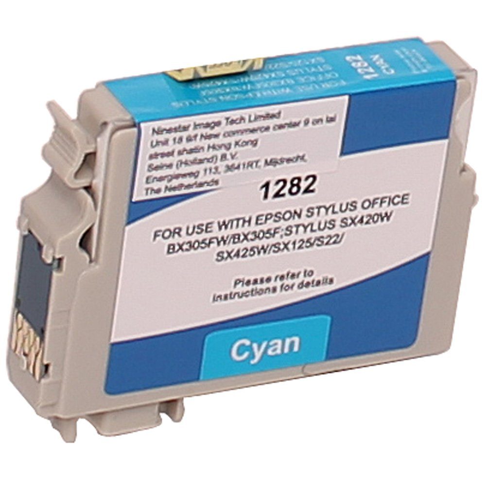 ABC Tintenpatrone (Kompatible Druckerpatrone für Epson T1282 Cyan Stylus BX305F)