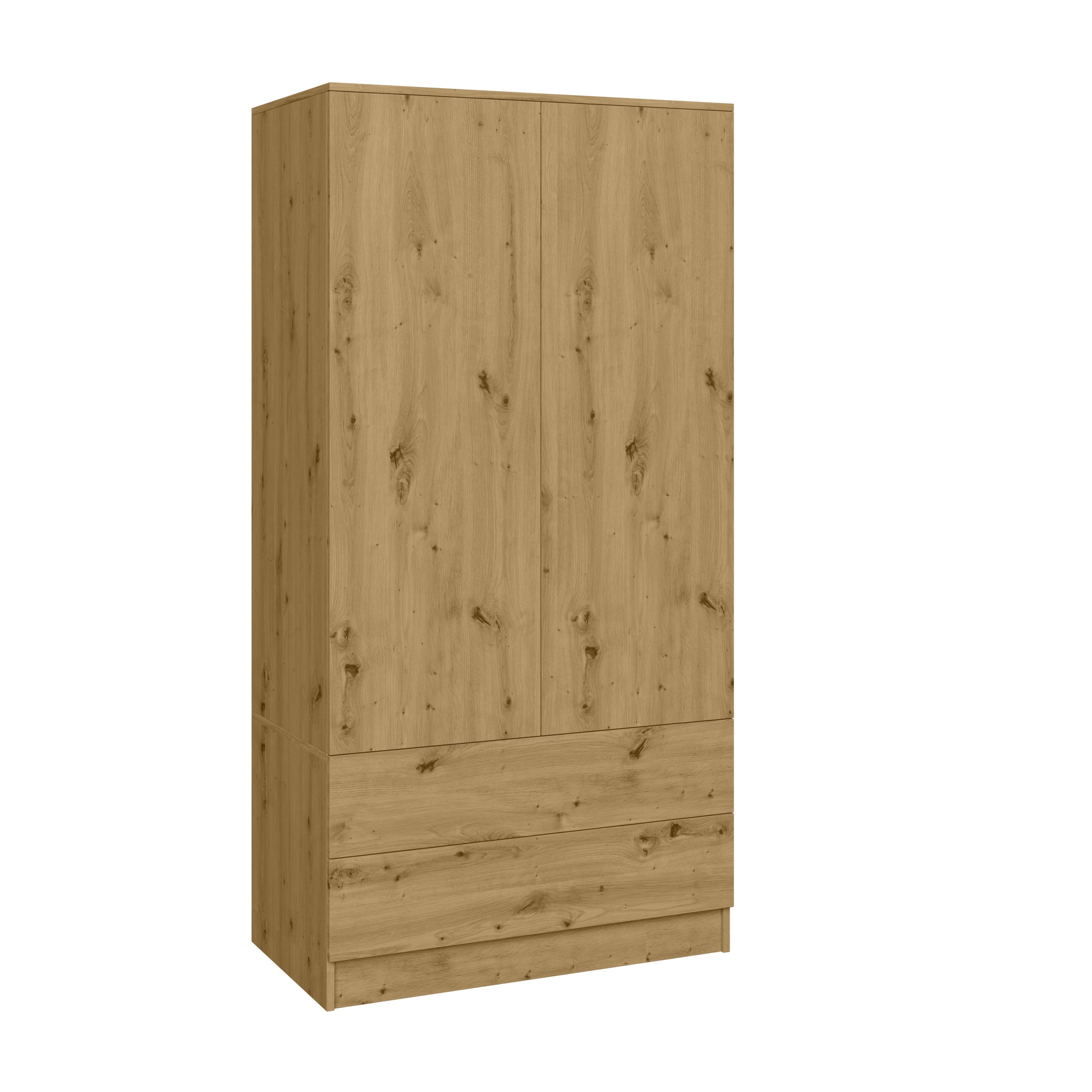 Beautysofa Kleiderschrank Zweitüriger mit Schiebetüren LOOK günstig online kaufen
