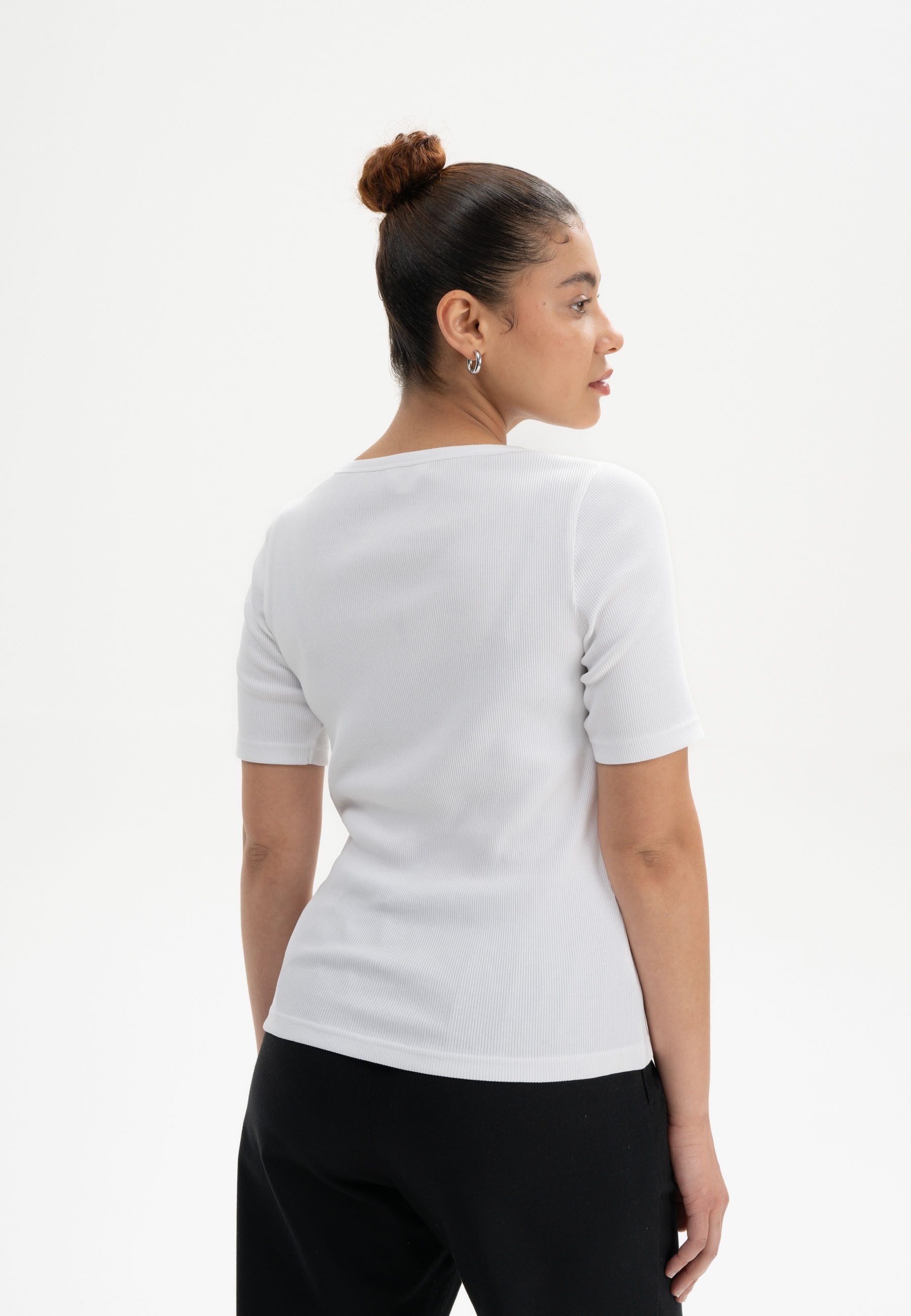 MELA Kurzarmshirt Ripp T-Shirt JASLEEN Kurze günstig online kaufen