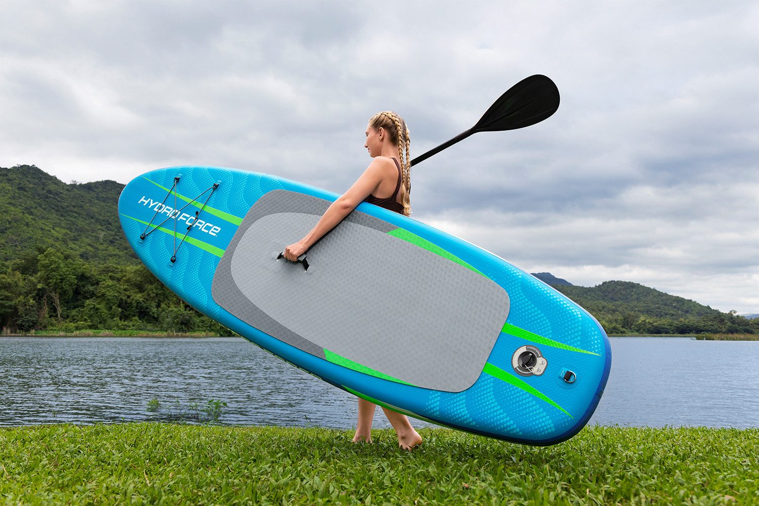 Bestway SUP-Board Hydro Force Aqua Journey™, Allround, (Set, 1 tlg., Coil-Leash), 274 x 76 x 12 cm, max. Belastbarkeit 100 kg