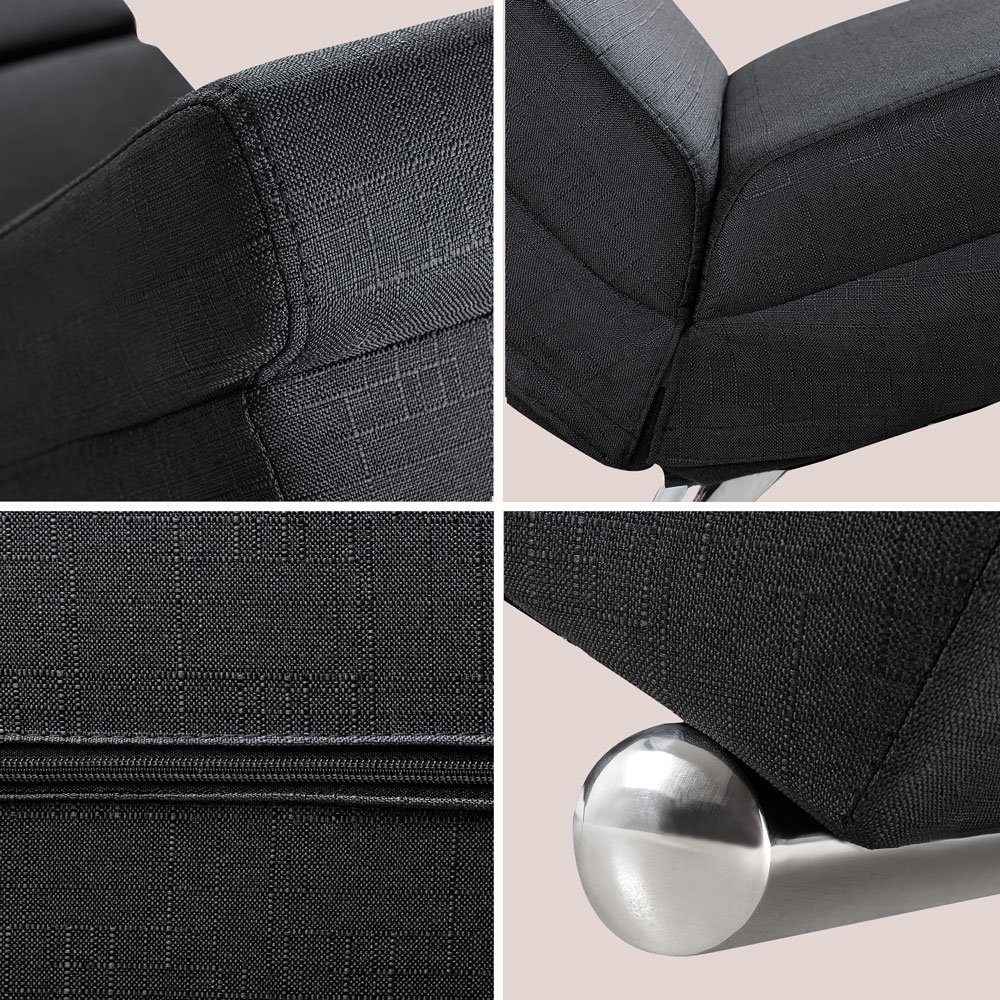 Casaria Relaxliege London, 1 Teile, XXL 186x89x55cm Ergonomisch Stoff Gepolstert 180kg Belastbarkeit