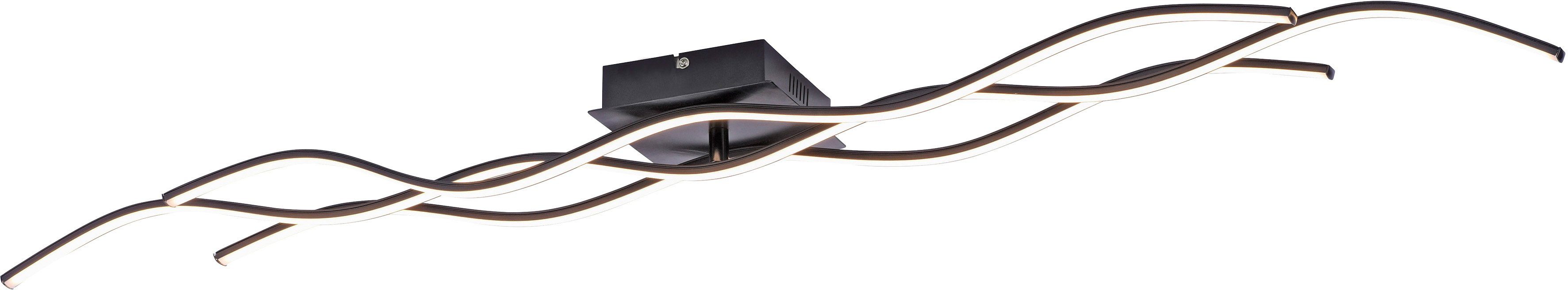 JUST LIGHT Deckenleuchte WAVE, LED fest integriert, Warmweiß, Deckenlampe