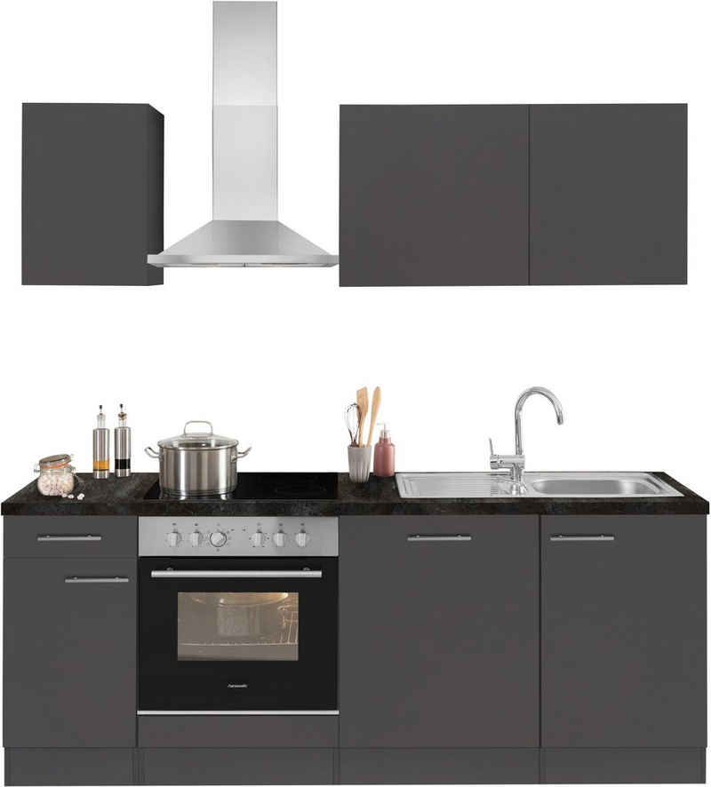 OPTIFIT Küchenzeile Malika, Breite 210 cm, mit Hanseatic-E-Geräten