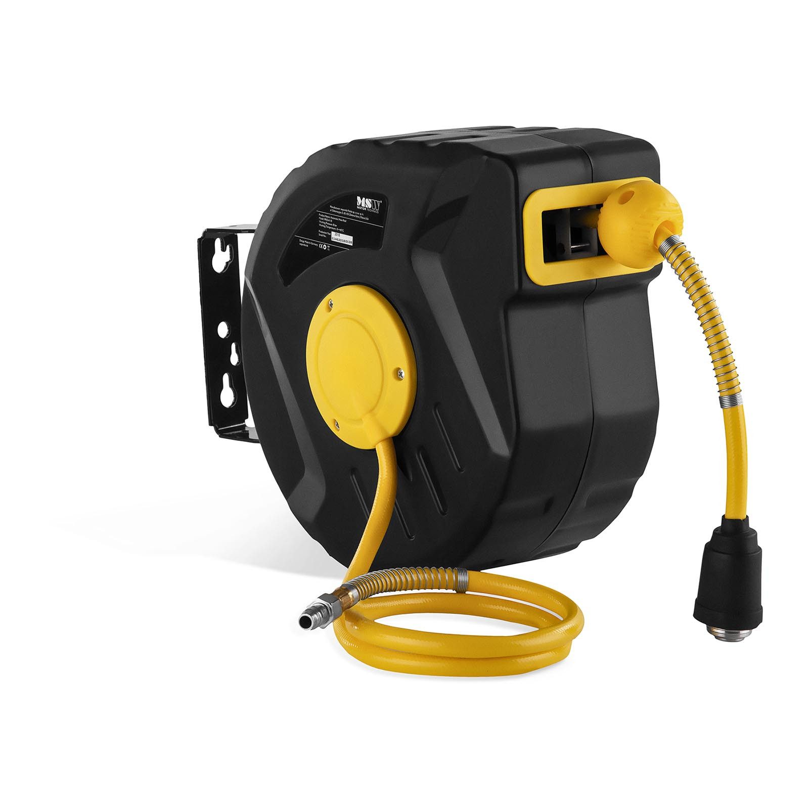 MSW Schlauchtrommel 10 m Druckluftschlauch 8 bar Aufroller Schlauch Automatik Trommel