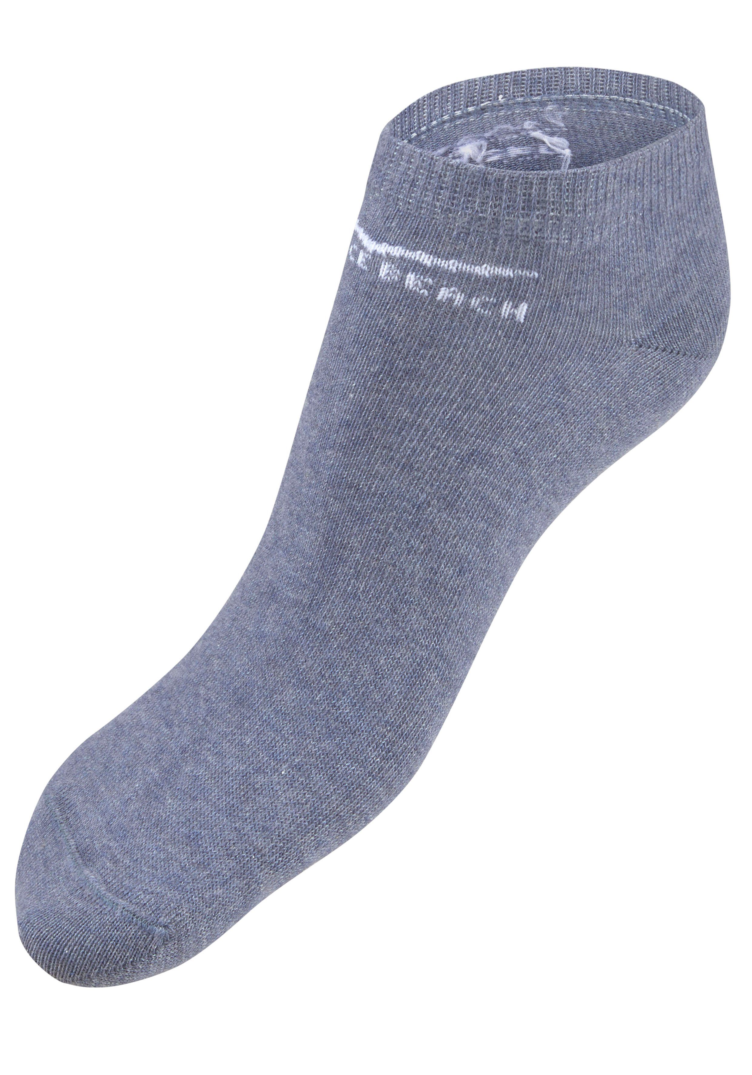 dunkel perfekte jeans-meliert 6-Paar) Beach (Set, jeans-meliert, Sneakersocken durch LYCRA-Anteil Passform weiß, Venice