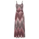 LASCANA Midikleid mit sommerlichem Print und Schlitz, Jerseykleid leichtes Sommerkleid, Strandkleid, Spaghettikleid mit geraffter Taille