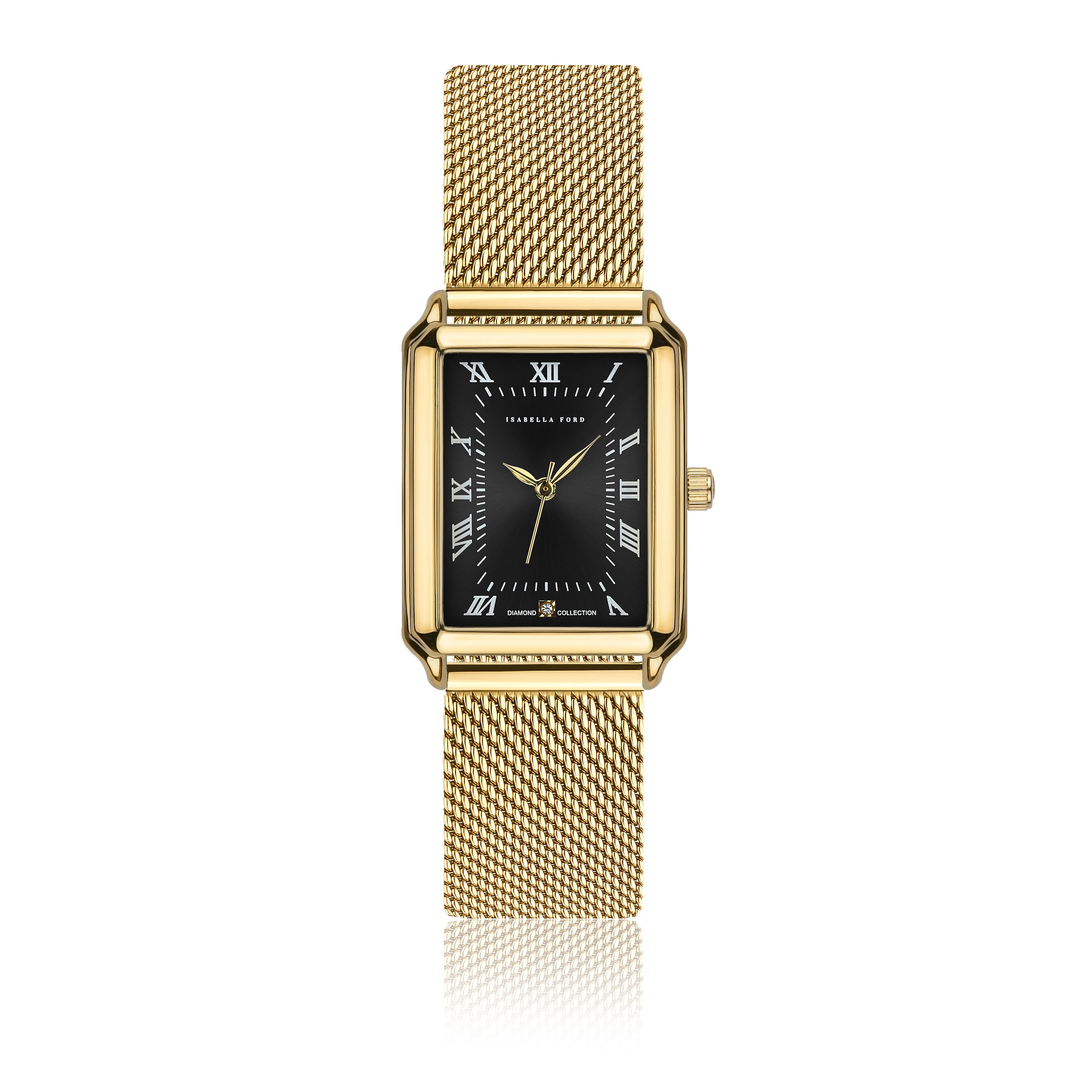 ISABELLA FORD Quarzuhr FG2-B038G Elene Gold Mesh