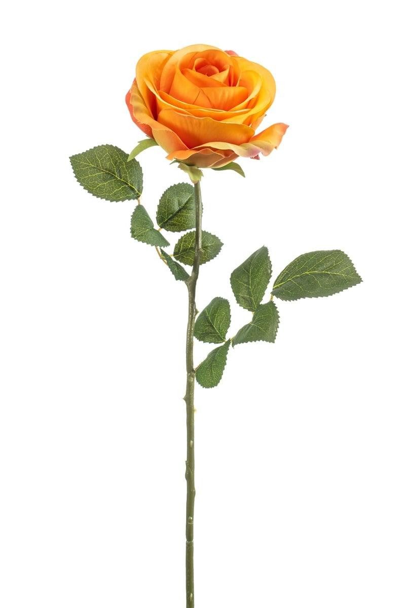 Kunstblume Künstliche Blume Rose BRUNETTE, orange, 70cm, Ø11cm Rose, artplants, Höhe 65 cm