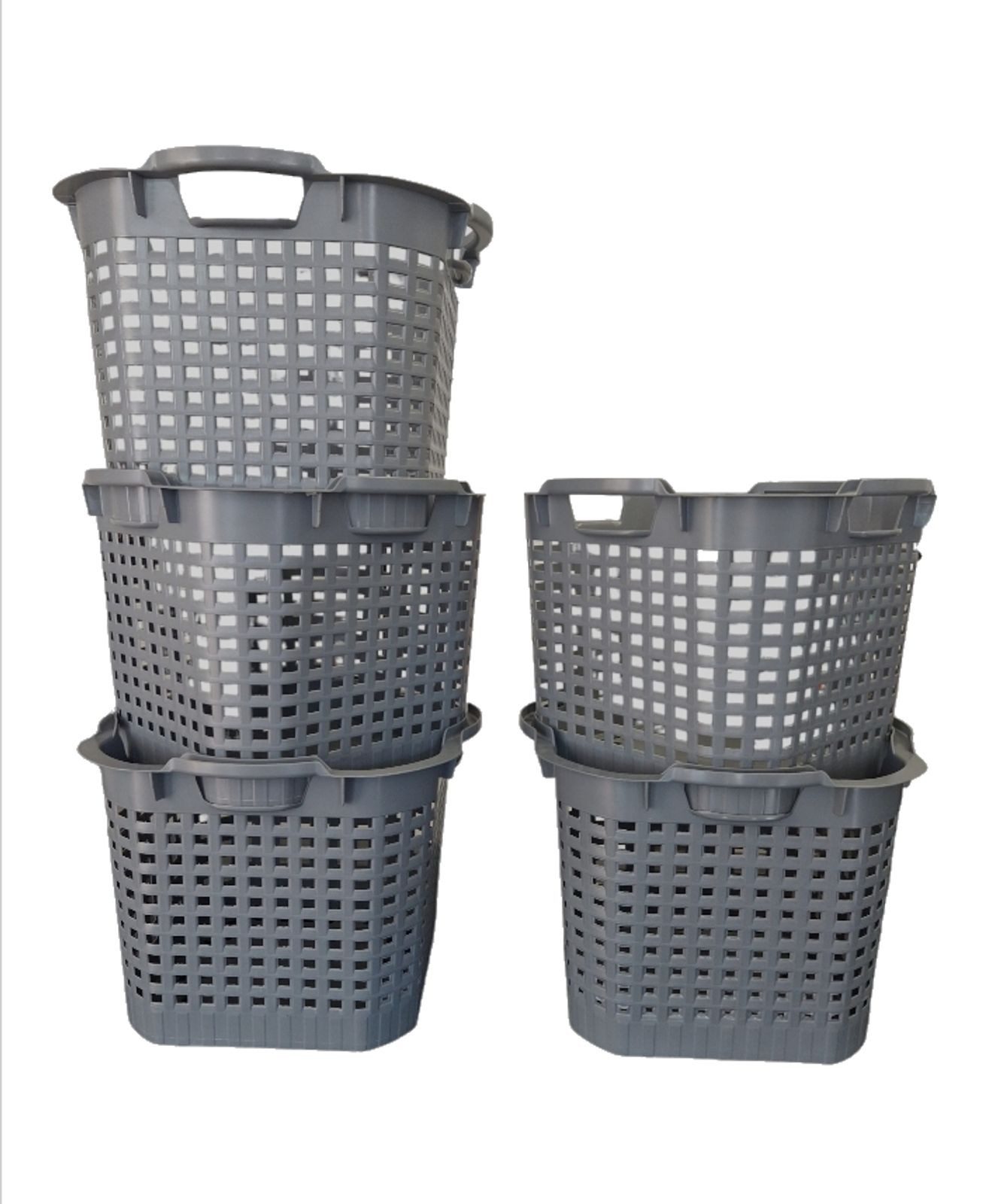 BURI Wäschekorb BURI Wäschekorb Set Universalkorb vers. Farben Stapelkörbe Gartenkörbe (5 St)