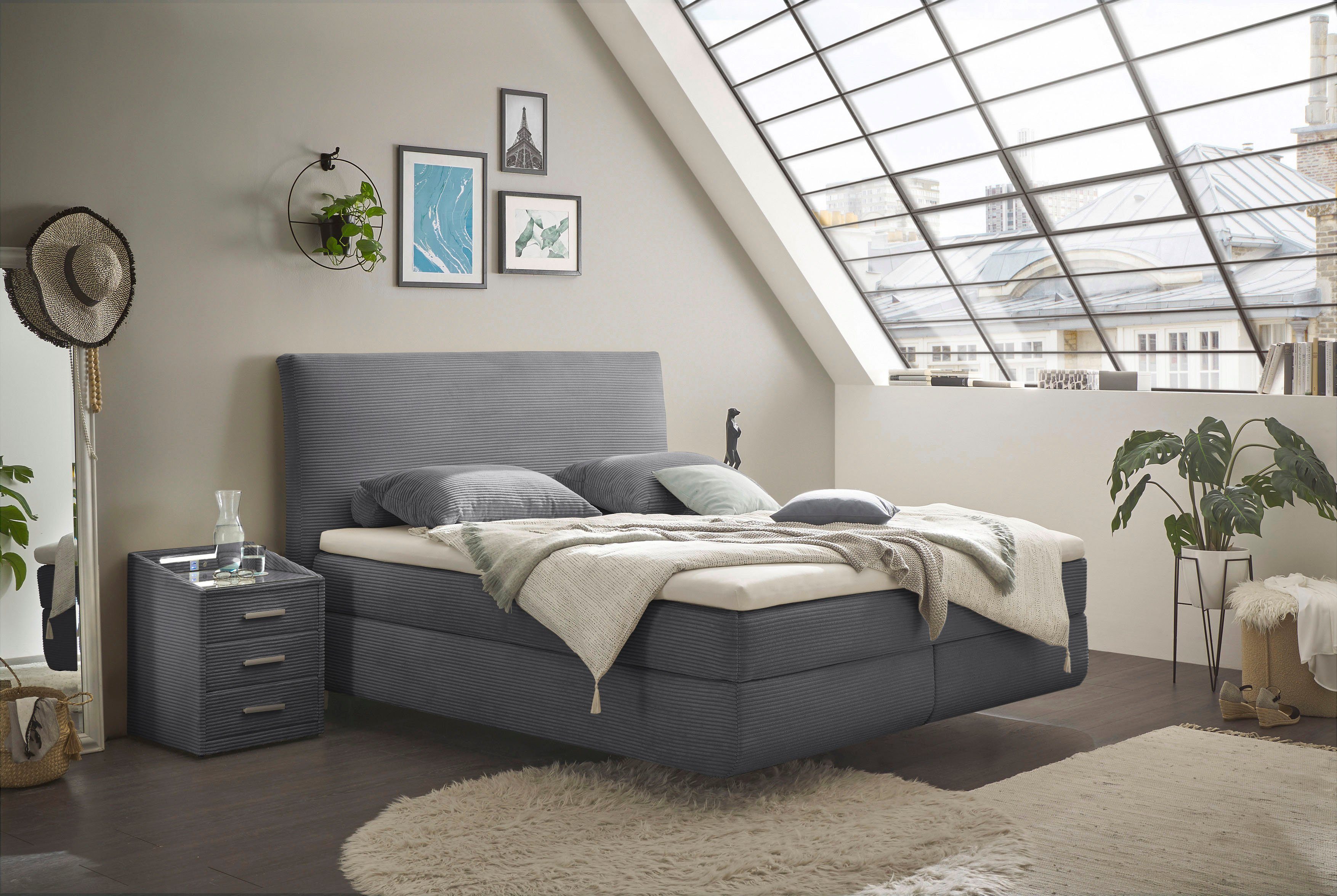 ED EXCITING DESIGN Boxspringbett Marbella, Duo-Matratze- günstig online kaufen