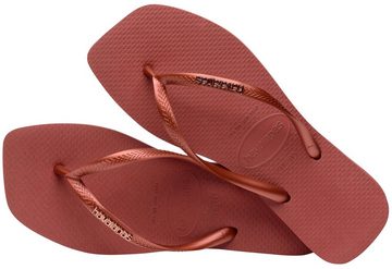 Havaianas SQUARE LOGO METALLIC Zehentrenner, Sommerschuh, Schlappen, Poolsildes mit Metallic-Riemchen