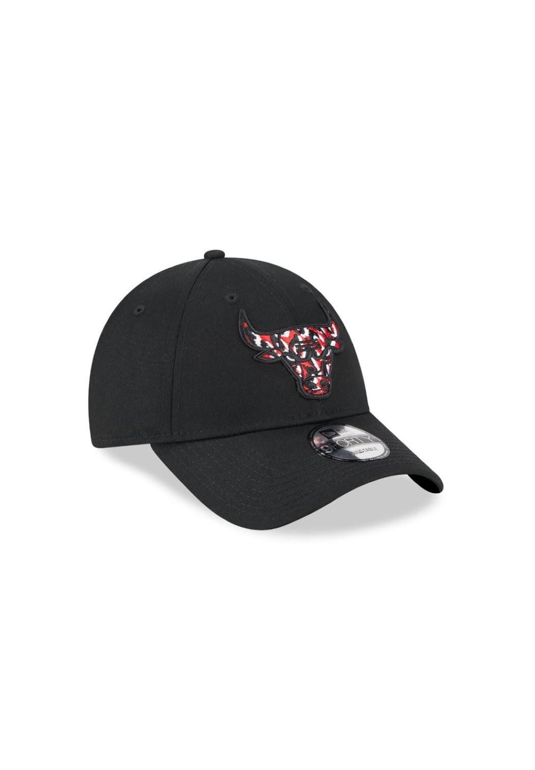 New Era Baseball Cap Chicago Bulls NBA Seasonal Infill Schwarz Verstellbare 9Forty Cap New (1-St)
