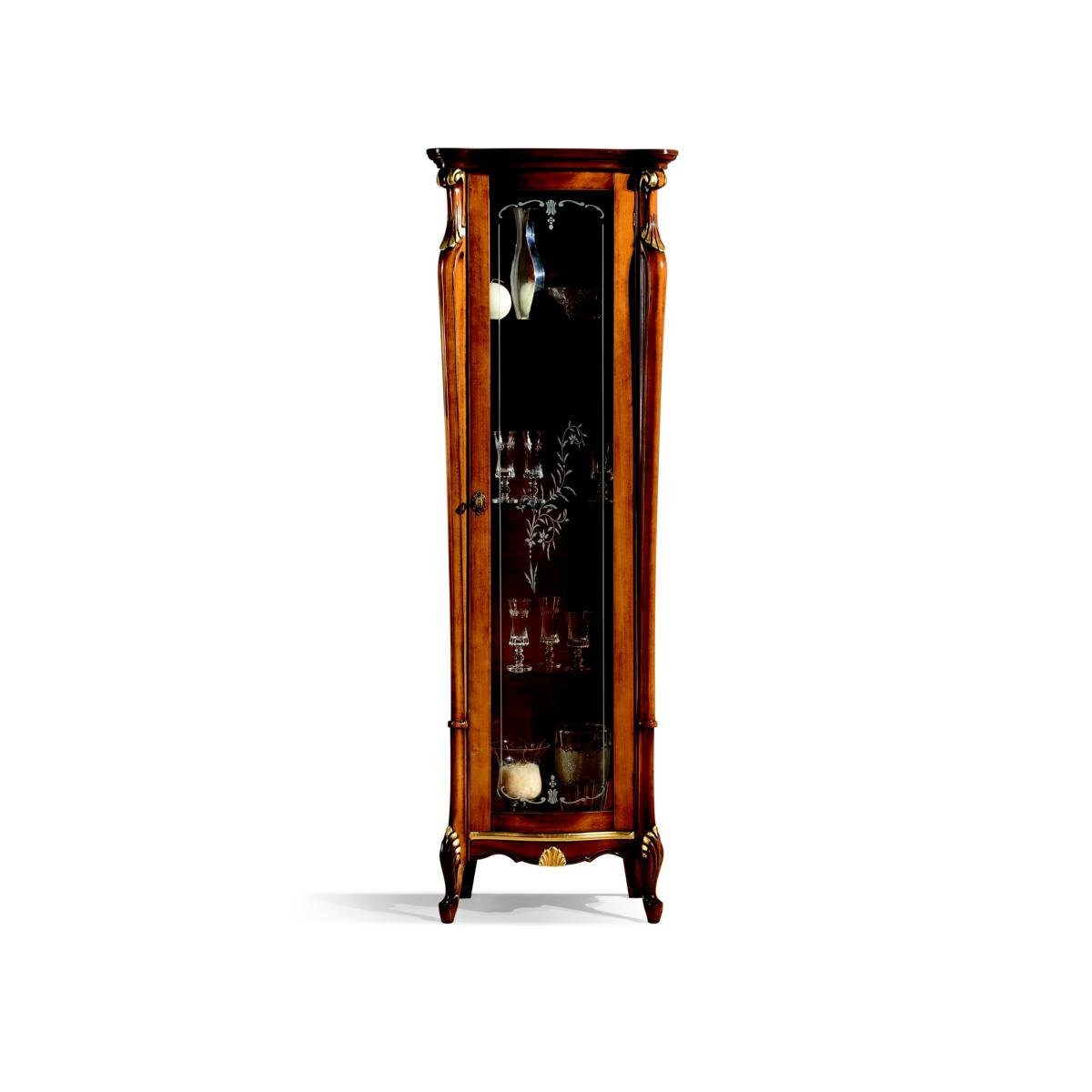 JVmoebel Vitrine Design Glasschrank Holz Klassischer Stil Barock Vitrinen Italienische Möbel