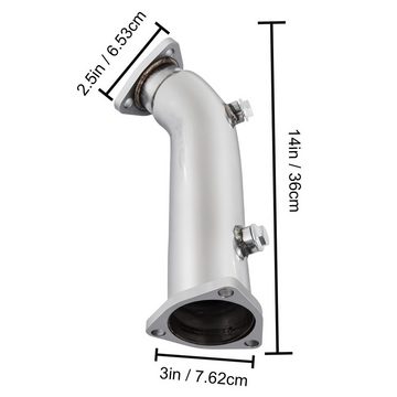 VEVOR Auspuff-Flexrohr Downpipe-Auspuffkonverterrohr für Audi A4 B5 B6/Passat 1.8T 97–05