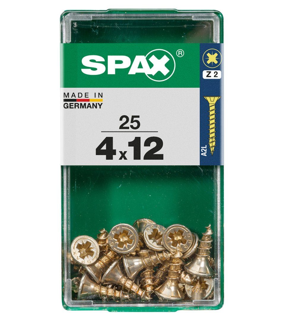 SPAX Holzbauschraube Spax Universalschrauben 4.0 x 12 mm PZ 2 - 25 Stk.