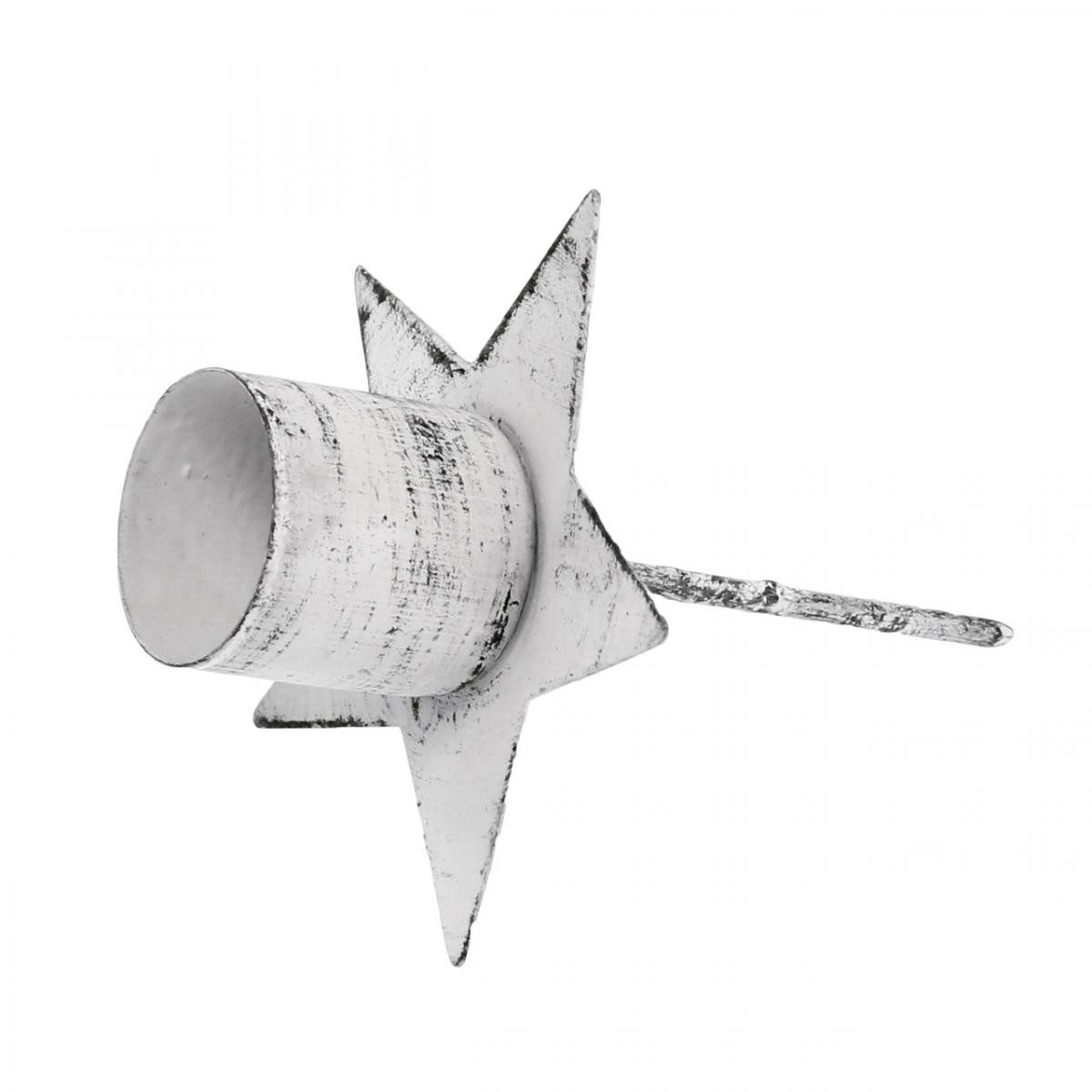 Posiwio Kerzenhalter Festlicher Kerzenstecker Sternform für Advent und Tischdeko, 4 Stück