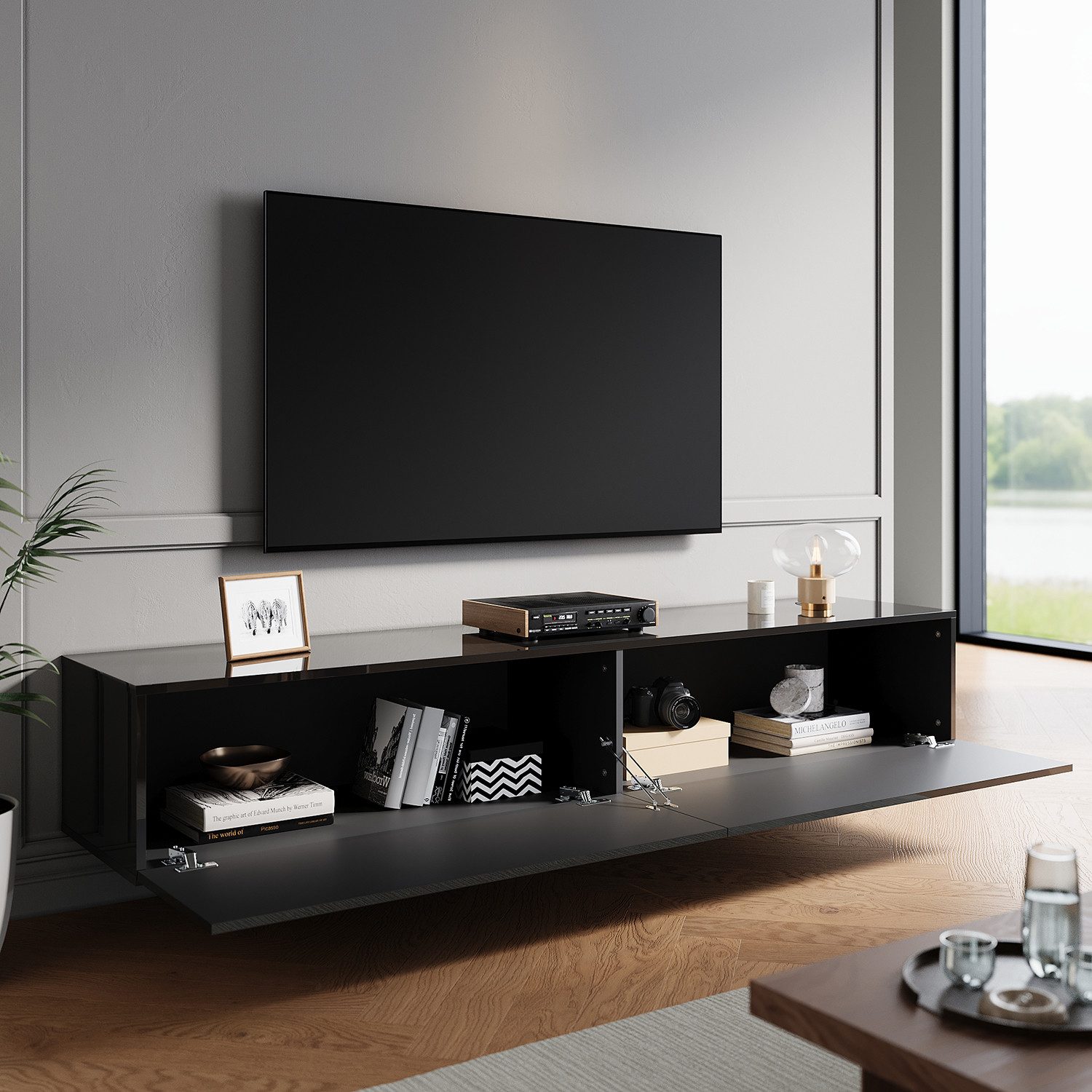 SONNI Lowboard Lowboard 180 cm TV-Schrank TV-Board, stehend, sideboards