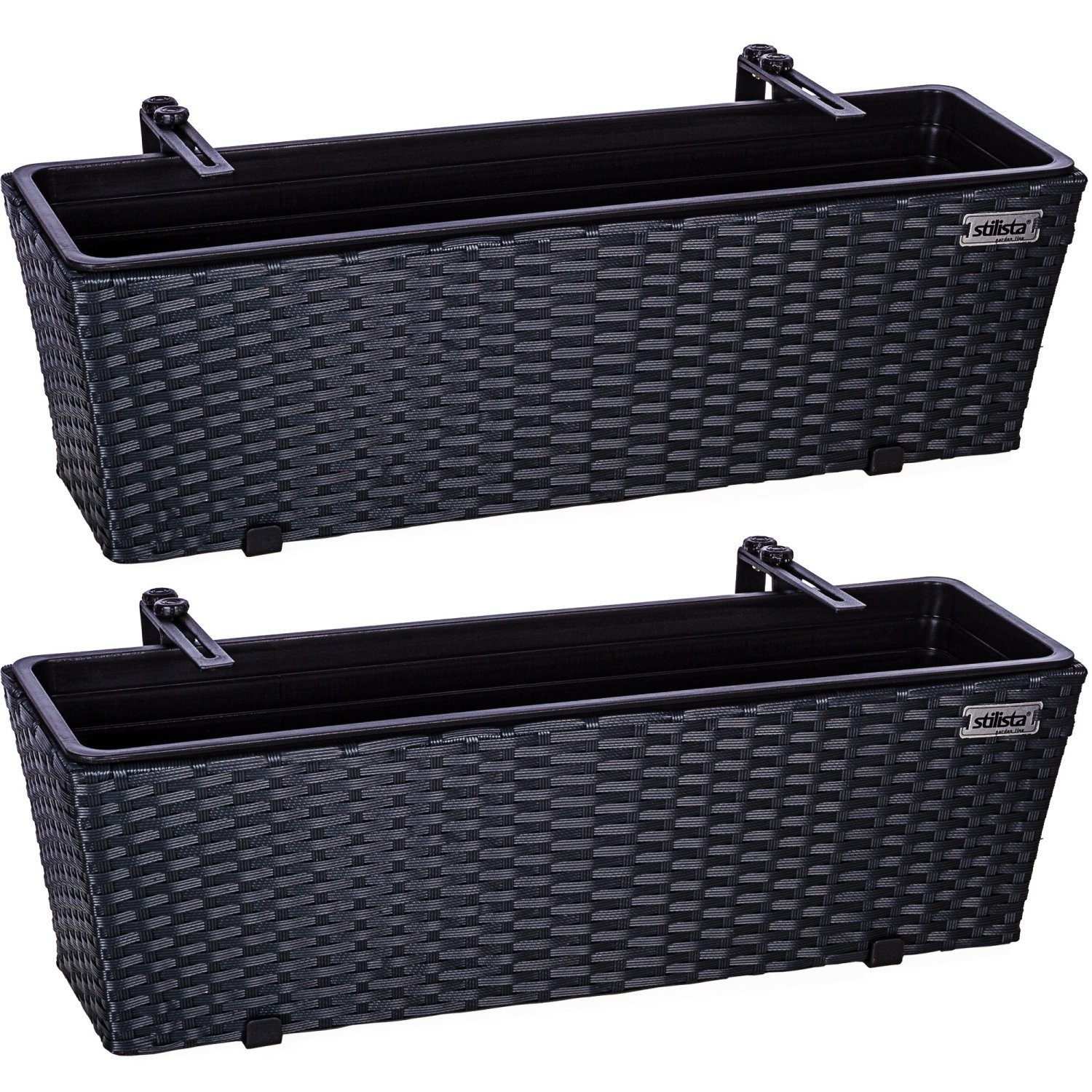 Купить Цветочные ящики STILISTA Balkonkasten Polyrattan