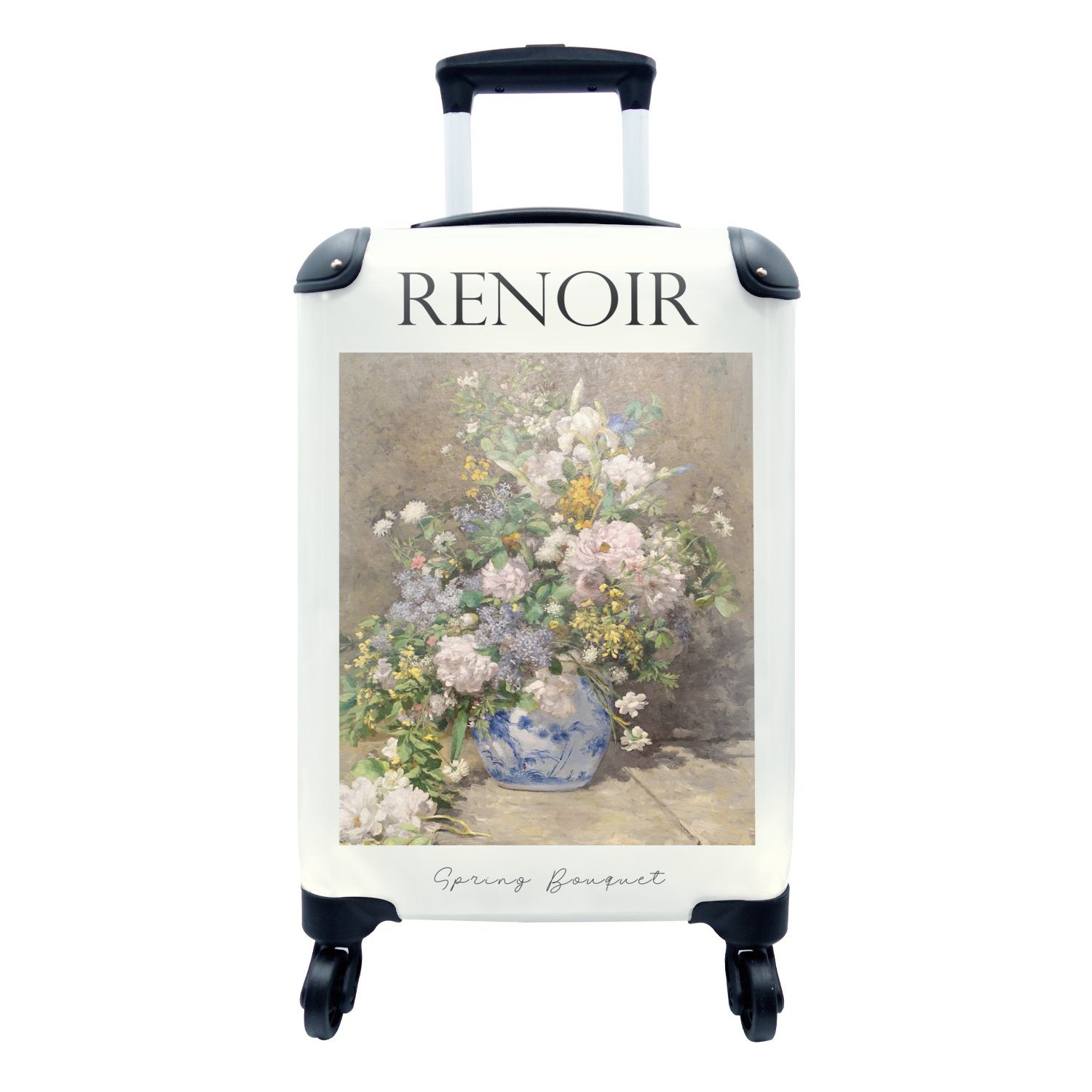 MuchoWow Handgepäckkoffer Gemälde - Renoir - Frühlingsstrauß, 4 Rollen, Reisetasche mit rollen, Handgepäck für Ferien, Trolley, Reisekoffer