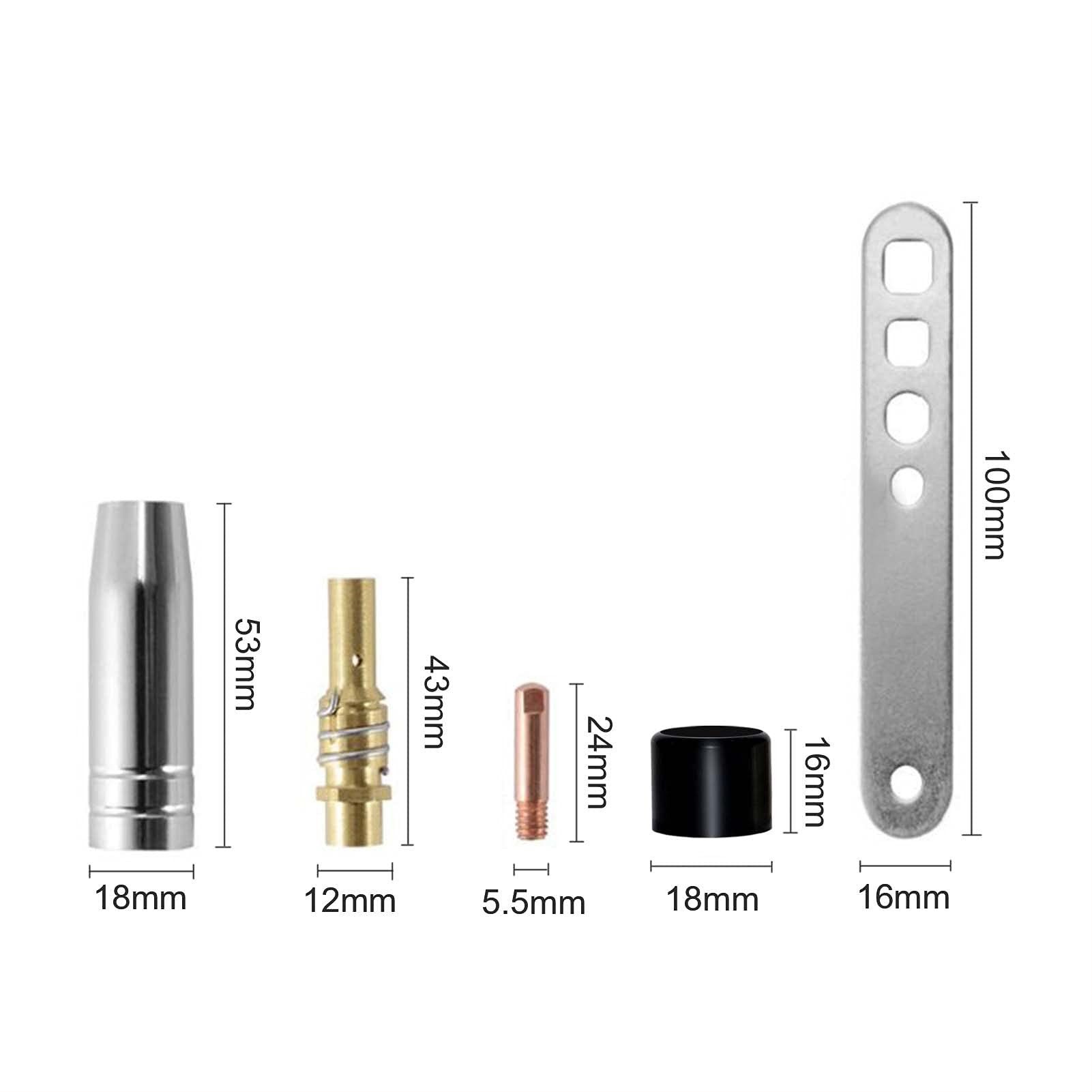 Youyijia Abstrahldüse Gasdüse Düsenstock mit 0,8 Stromdüsen Isolierhülse Schweißzubehör Set, 1-St.