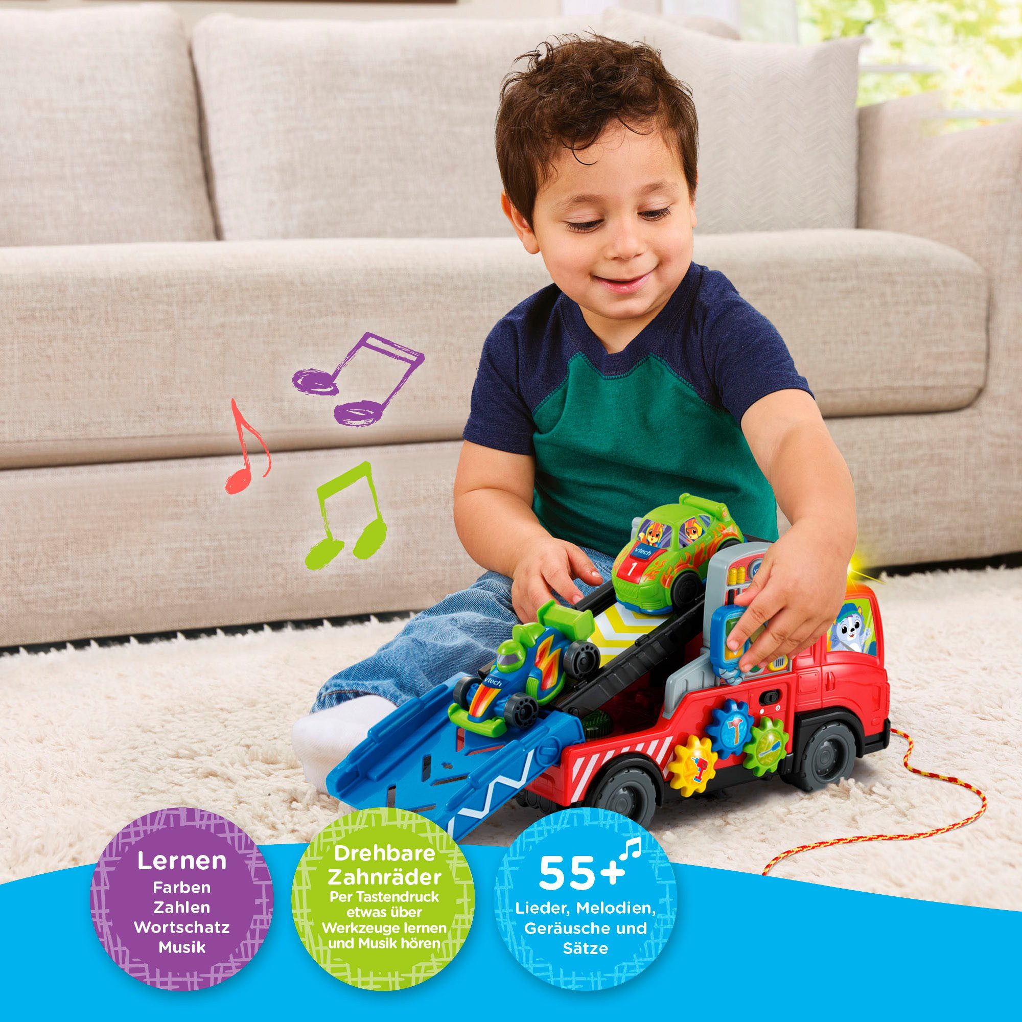 Vtech® Spielzeug-Transporter Babys Autotransporter, mit Licht und Sound