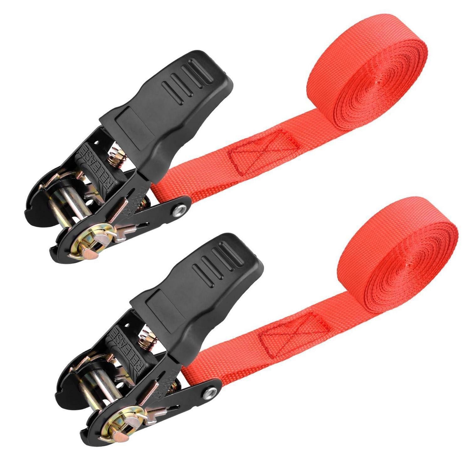 LuxusKollektion Spanngurt Spanngurte Ratschenschloss 2er-Set 25mm Rot 2m (2-St)