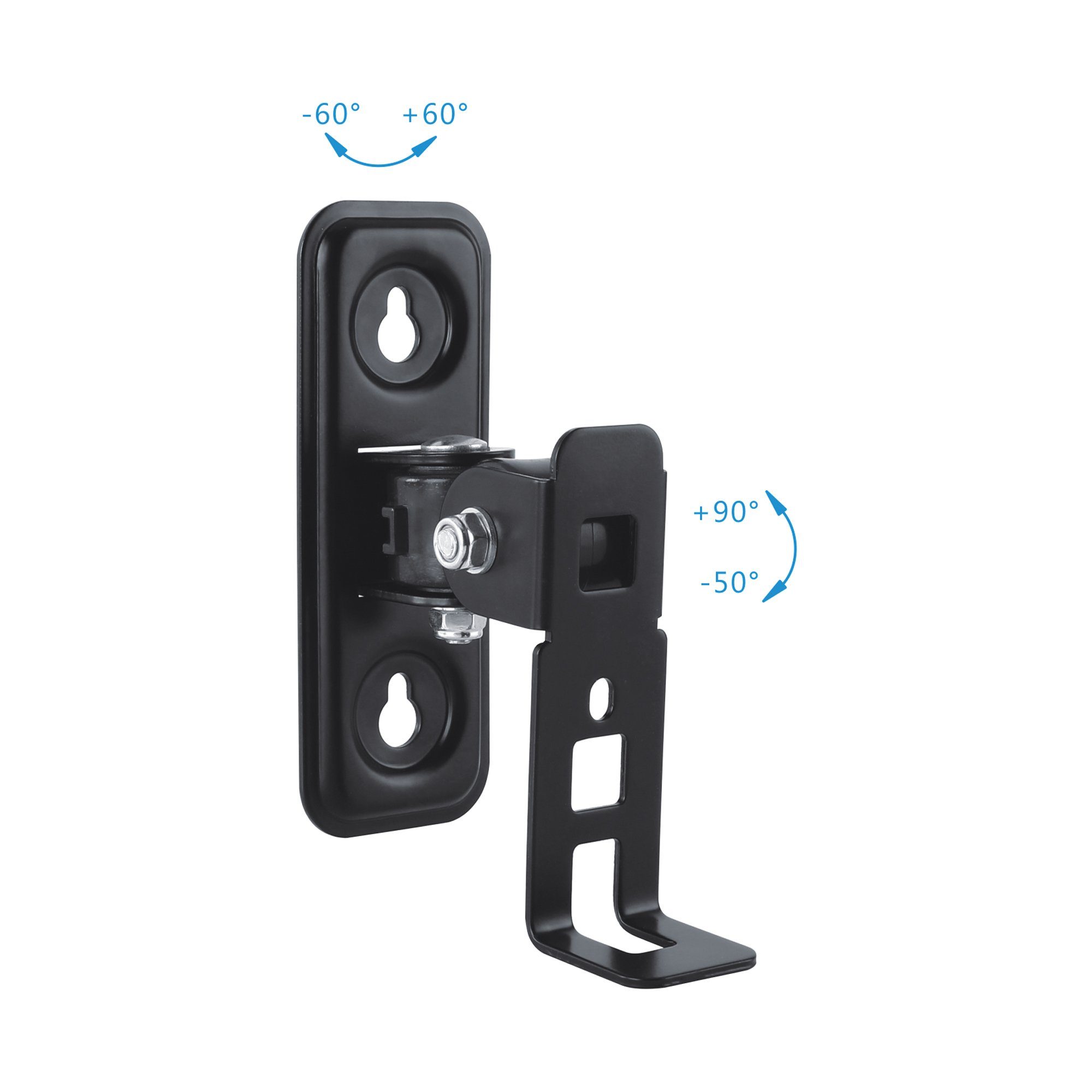PureMounts Lautsprecher-Wandhalterung PureMounts PM-SOM-01 - Neigbare und schwenkbare Lautsprecher Wandhalte