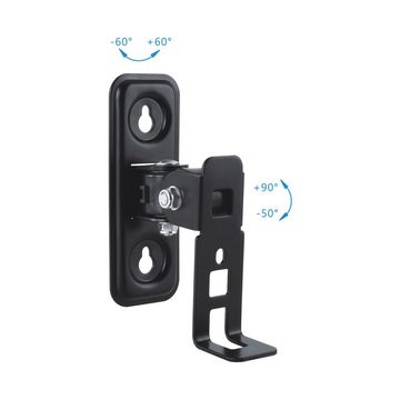 PureMounts PureMounts PM-SOM-01 - Neigbare und schwenkbare Lautsprecher Wandhalte Lautsprecher-Wandhalterung