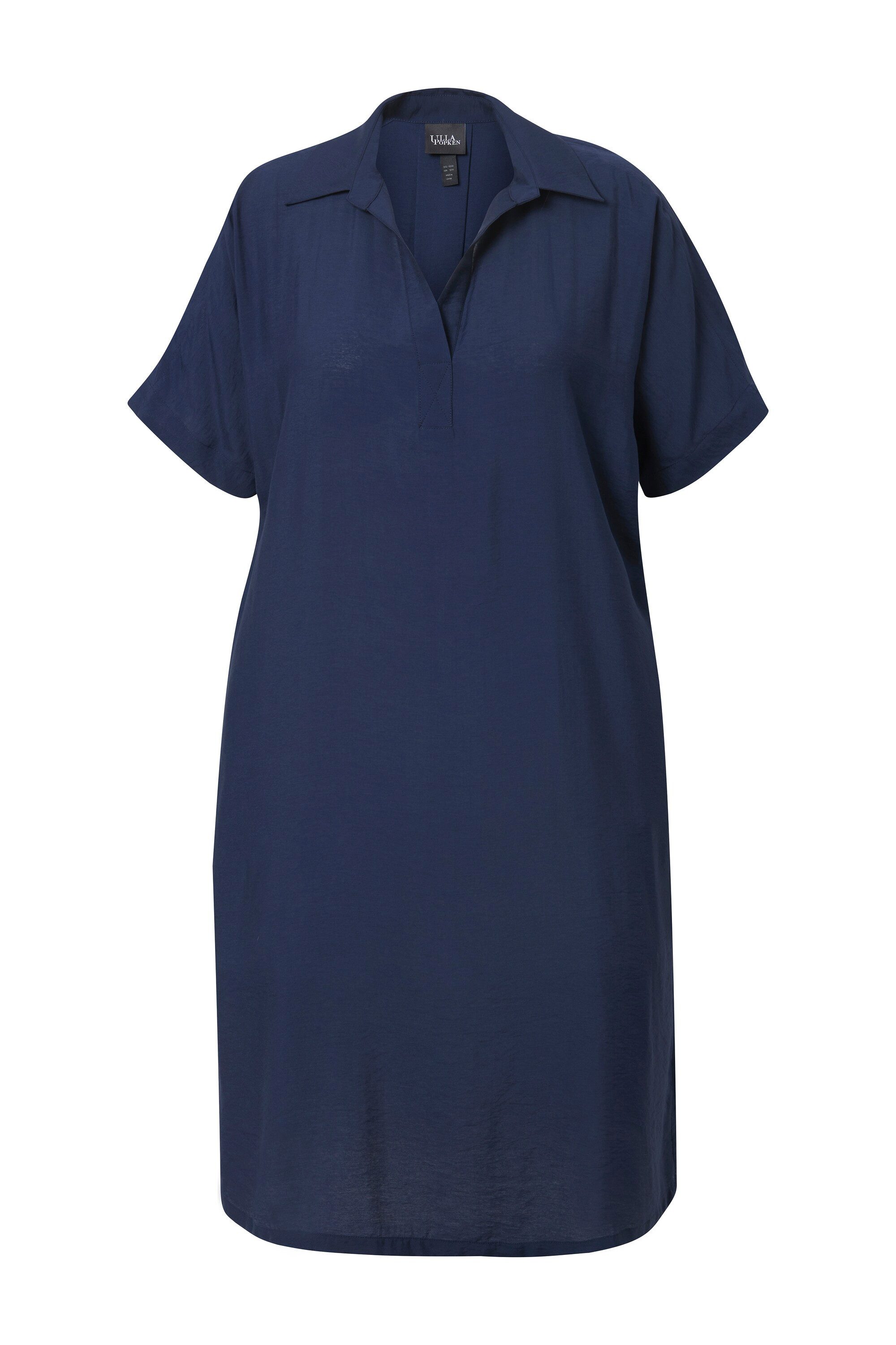 Ulla Popken Minikleid Polokleid gehämmert Polokragen günstig online kaufen