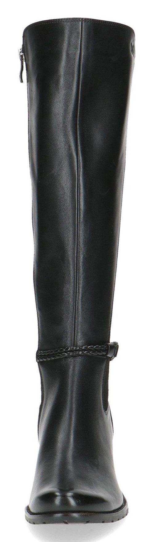 Caprice Stiefel, Blockabsatz, Langschaftstiefel, Businessstiefel mit Flechtband