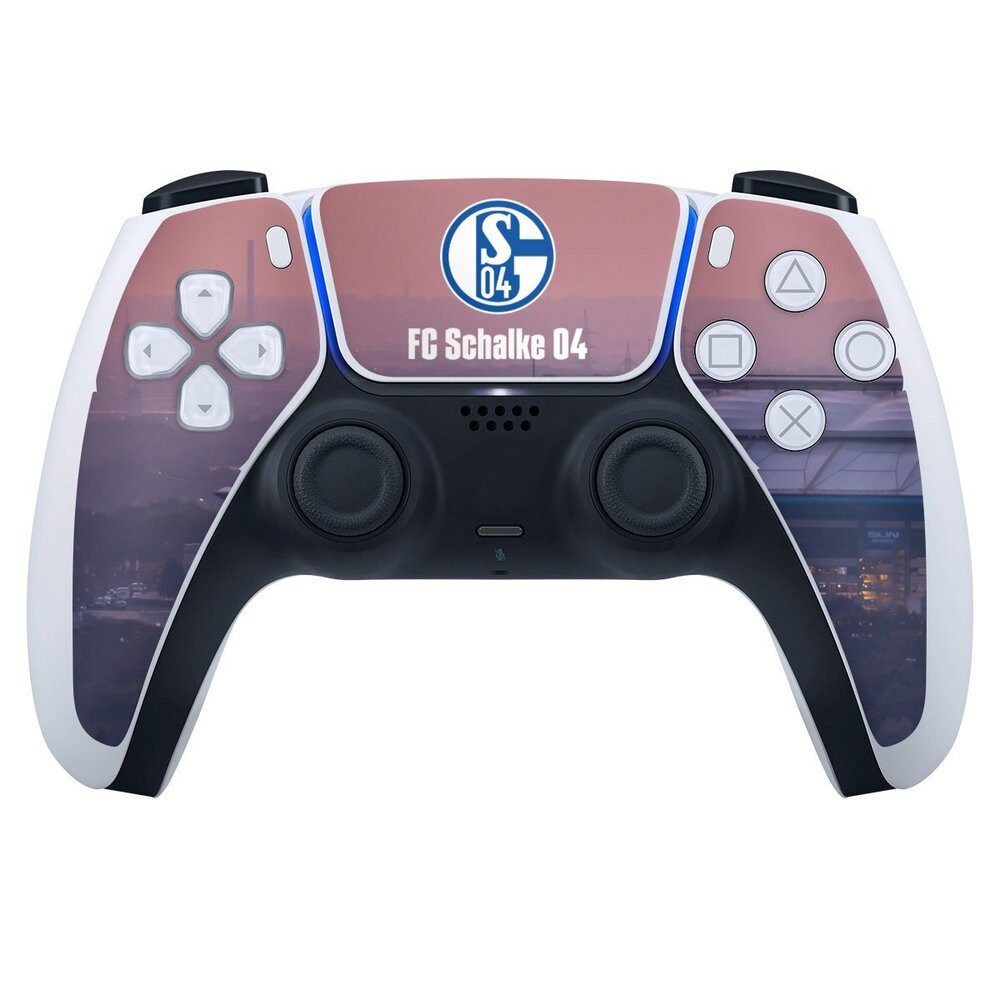 DeinDesign Konsolen-Cover Stadion FC Schalke 04 Offizielles Lizenzprodukt Schalke 04 Stadion, Sony Playstation 5 Controller Skin Aufkleber Sticker Folie