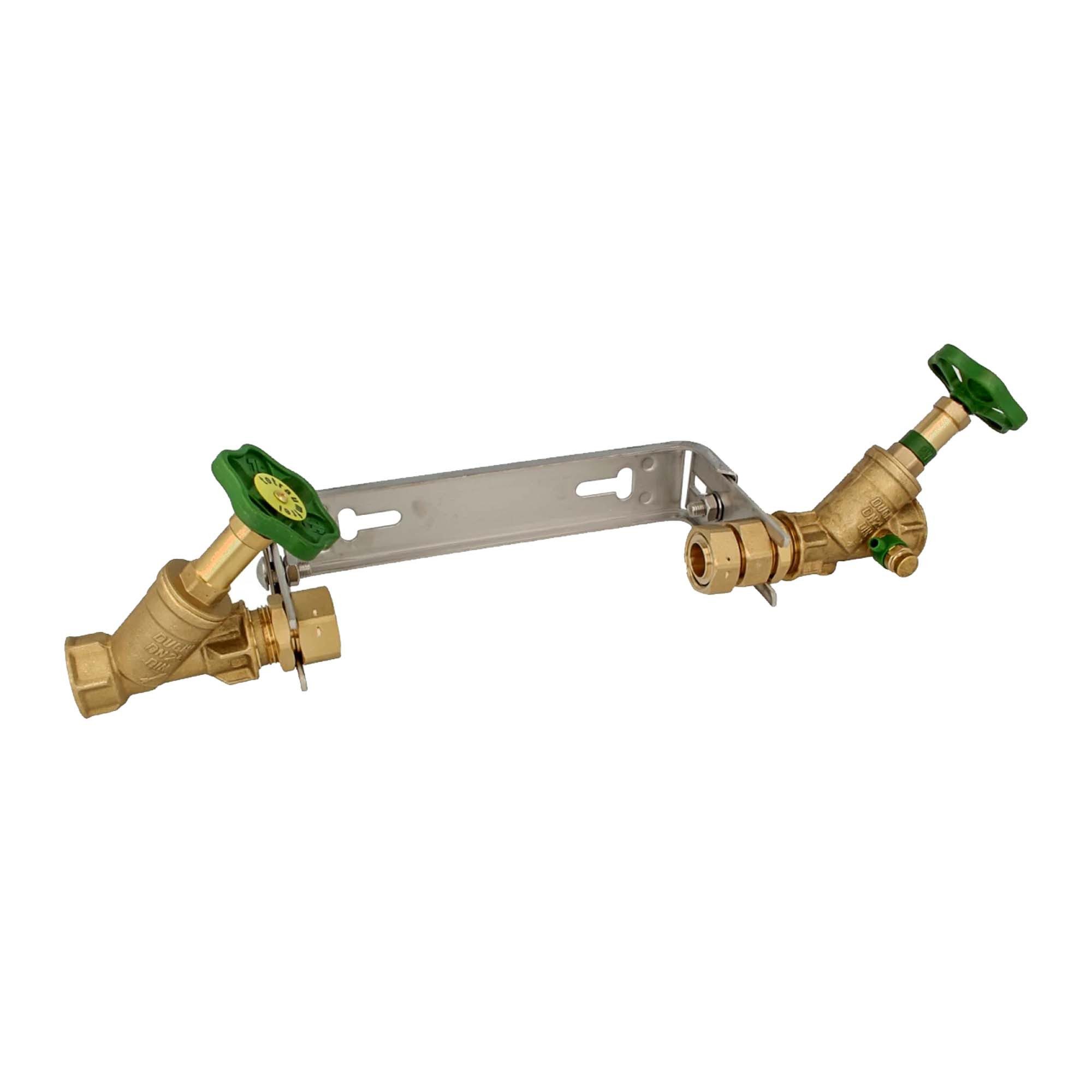 Schlösser Wasserzähler-Anschlussbügel Einbaugarnitur für Hauswasserzähler mit Baulänge 190/260 mm