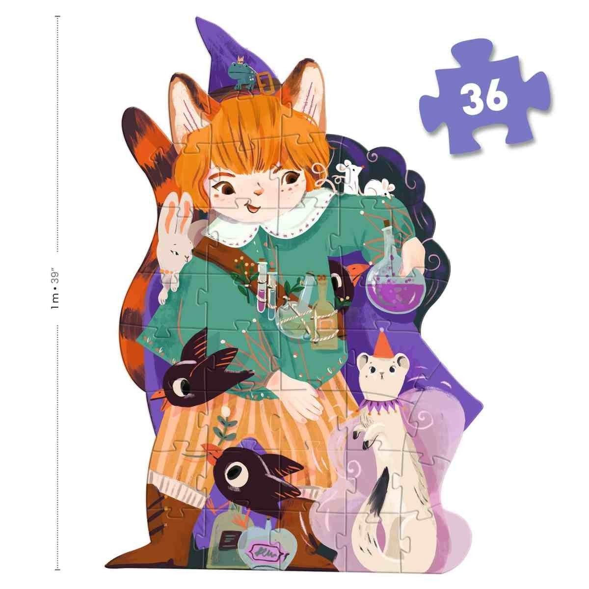 DJECO Puzzle Pio der Magier - 36 Teile Bodenpuzzle für Kinder, 36 Puzzleteile, Bodenpuzzle