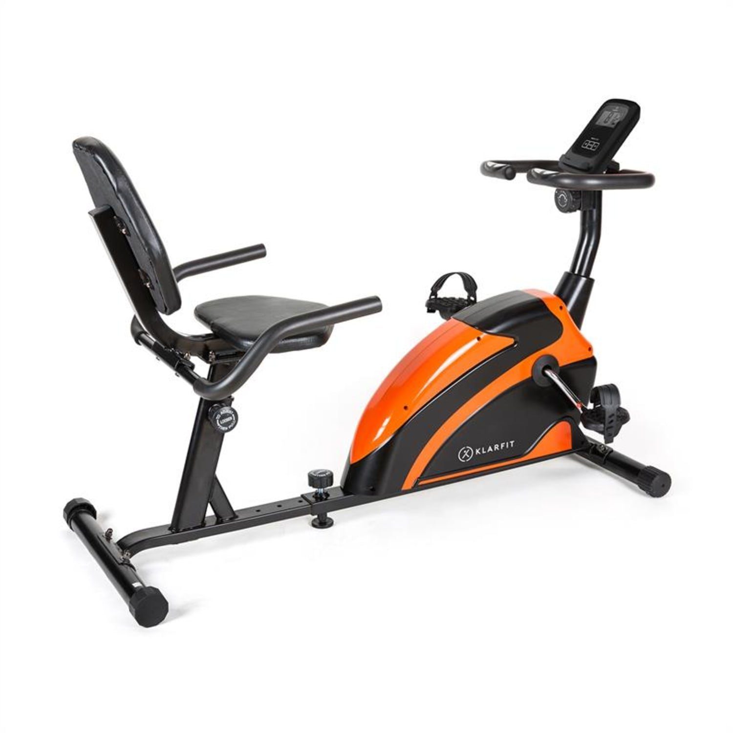 KLARFIT Heimtrainer Relaxbike 6.0 (übersichtliches LCD-Display) Orange