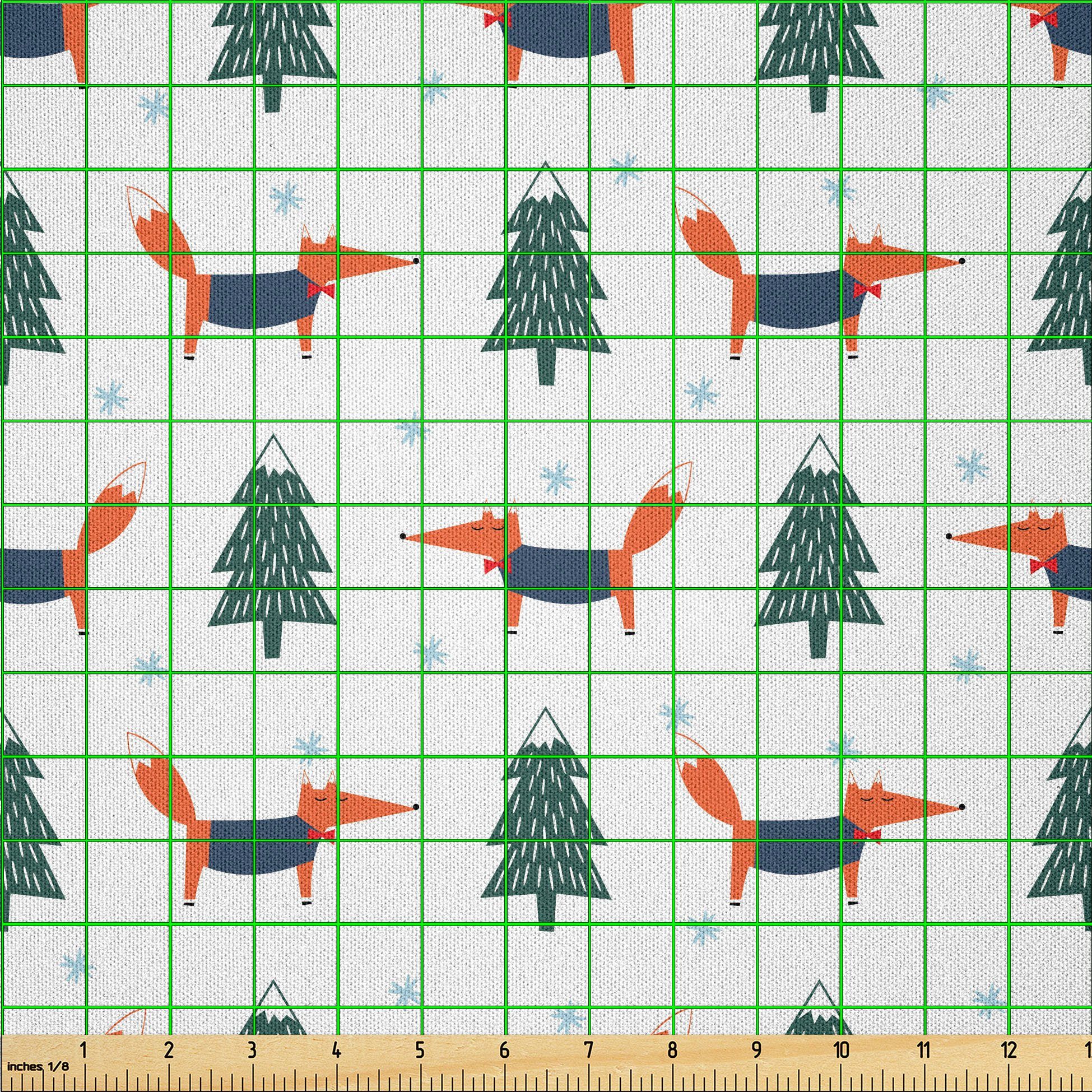 Thumbnail - Abakuhaus Stoff DIY Bastler Stoff für Dekorationszwecke, Northwoods Weihnachten Fox Pine