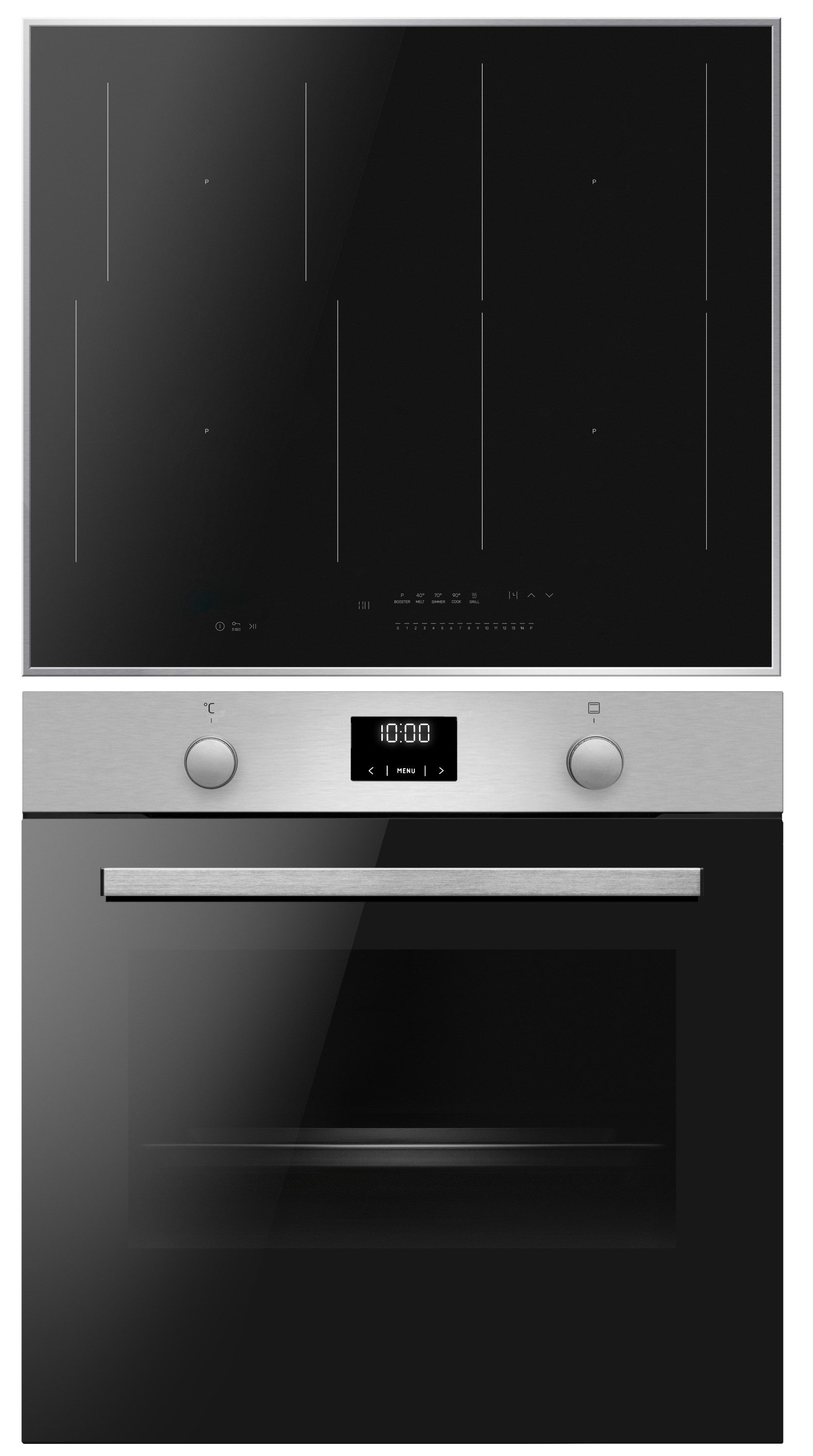 Amica Induktions Herd-Set EBIX 955 100 E FlexConnect, mit Teleskopauszug nachrüstbar, Steam Clean, Mehr Freiheit für deine Küche – FlexConnect macht’s möglich!