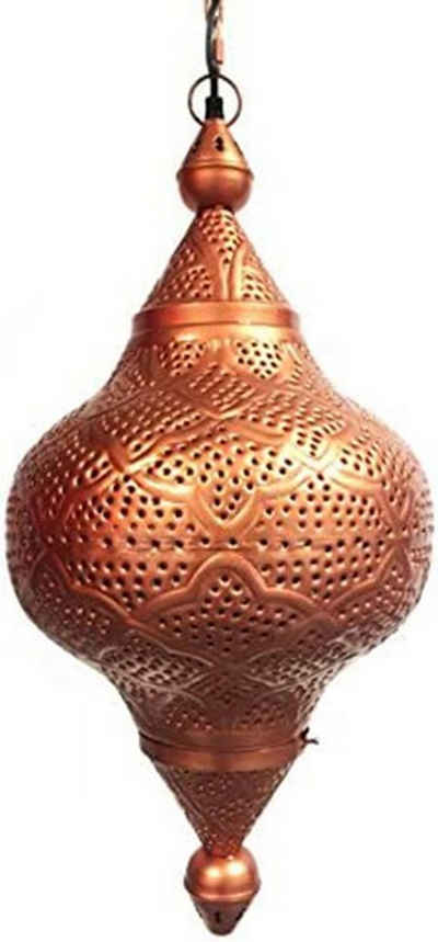 Marrakesch Orient & Mediterran Interior Deckenleuchte Orientalische Orient Lampe Deckenlampe Zumurrud - Kupferfarbig - 62cm