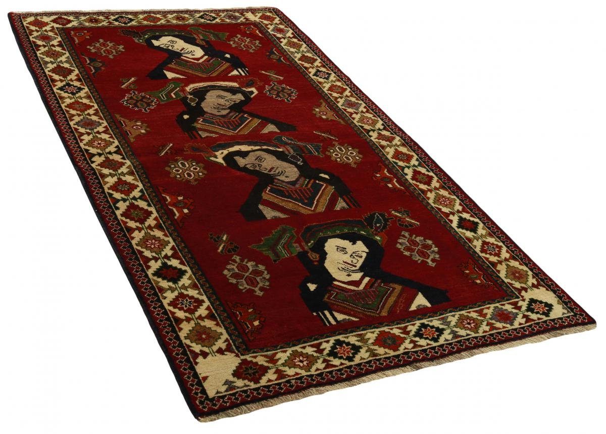 Orientteppich Ghashghai Figural 121x202 Handgeknüpfter Orientteppich, rechteckig, Höhe: mm 12 Nain Trading