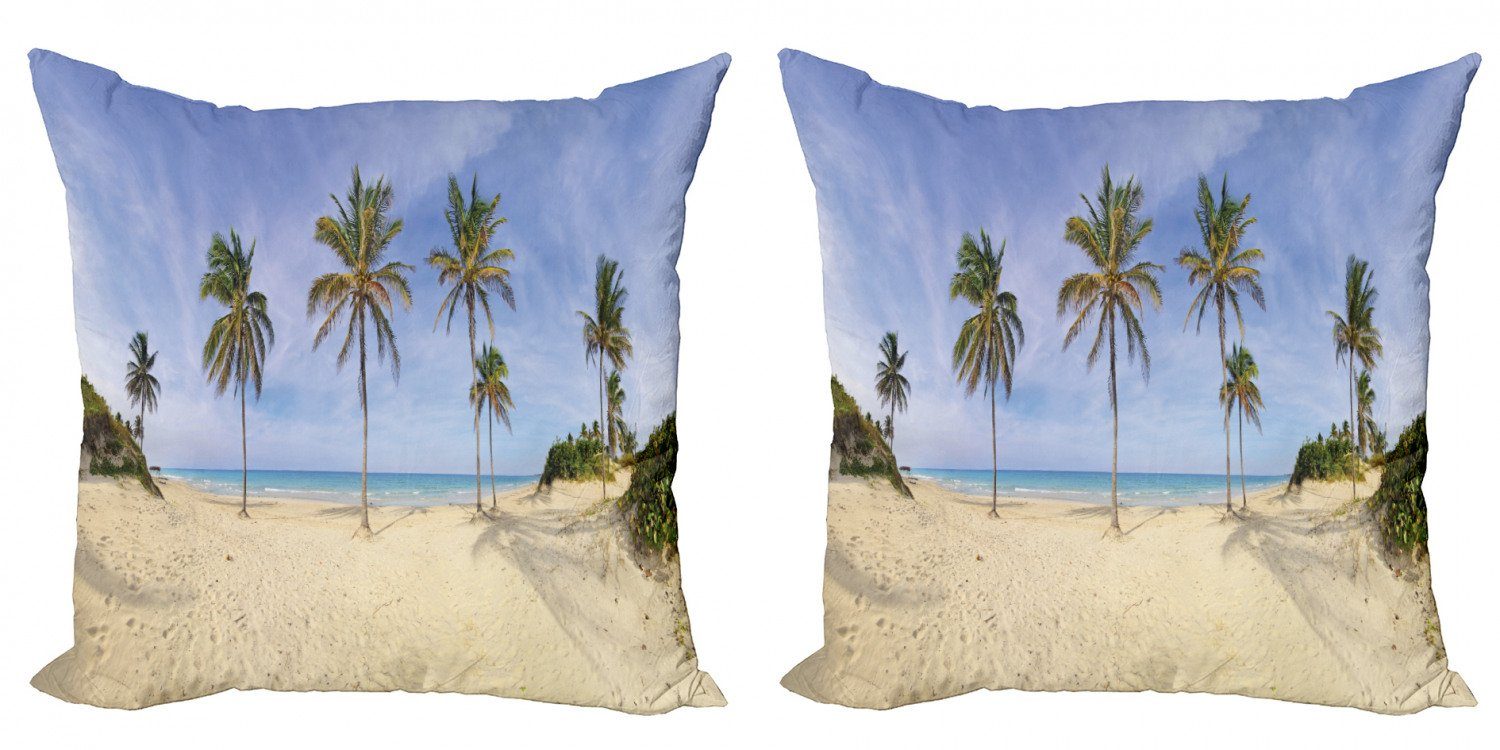 Kissenbezüge Modern Accent Doppelseitiger Digitaldruck, Abakuhaus (2 Stück), Nature Scene Cuban Strand-Panorama
