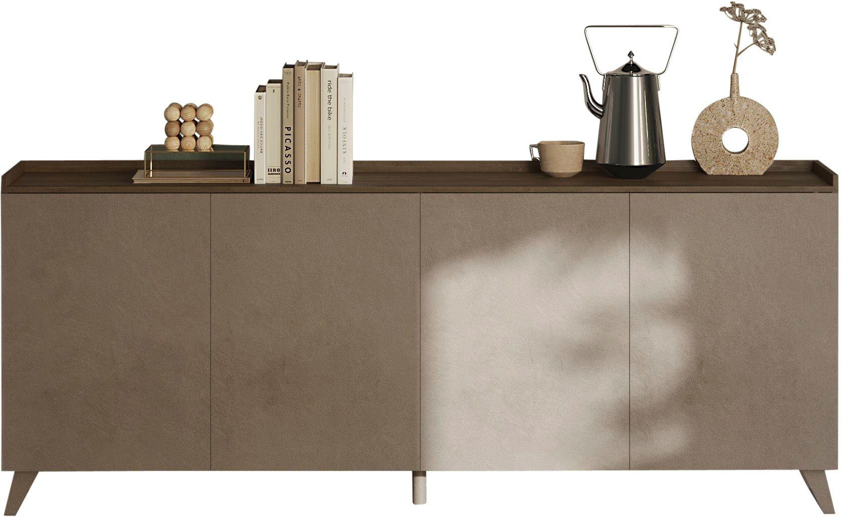 Sideboard Tray, Breite 241, Kommode mit 4 Türen